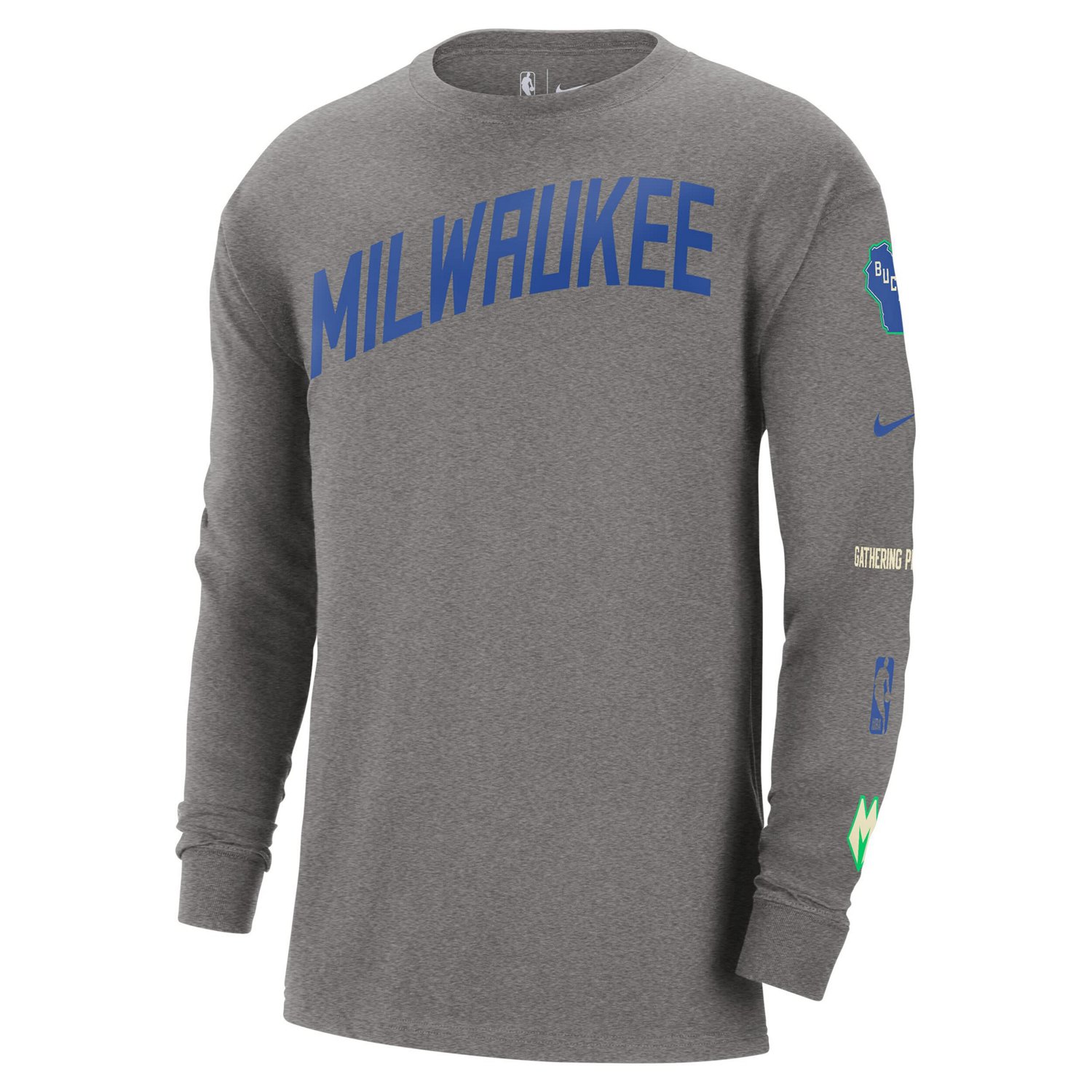 Nike Milwaukee Bucks 2023/24 City Edition Max90 Expressive Long Sleeve T-Shirt - view number 2