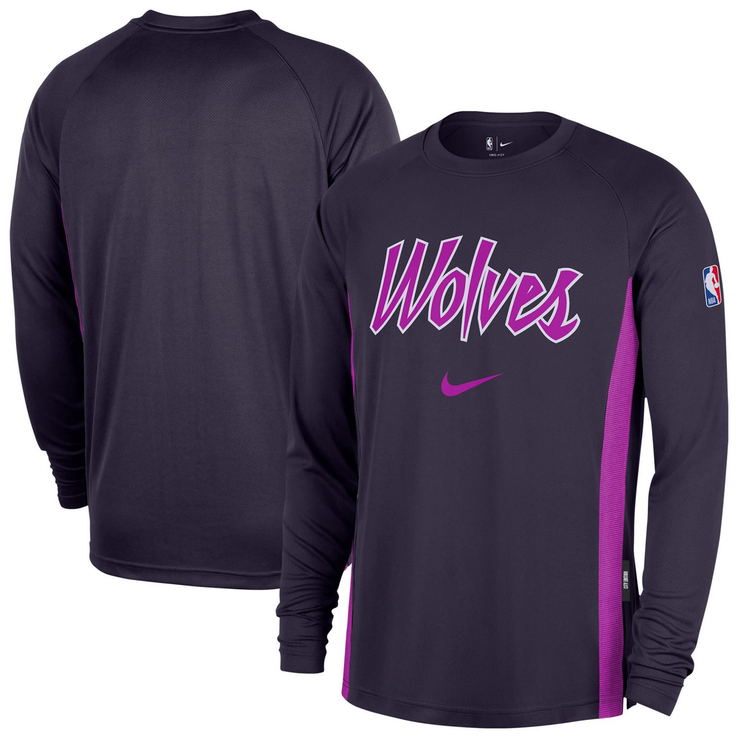 Nike Minnesota Timberwolves 2025 26 City Edition Authentic Pregame Dri-FIT Long Sleeve Shooting T-Shirt - view number 1