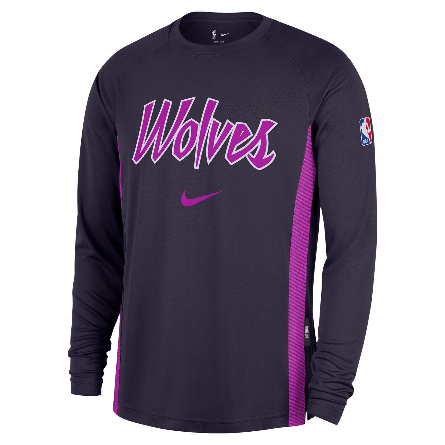 Nike Minnesota Timberwolves 2025 26 City Edition Authentic Pregame Dri-FIT Long Sleeve Shooting T-Shirt - view number 2