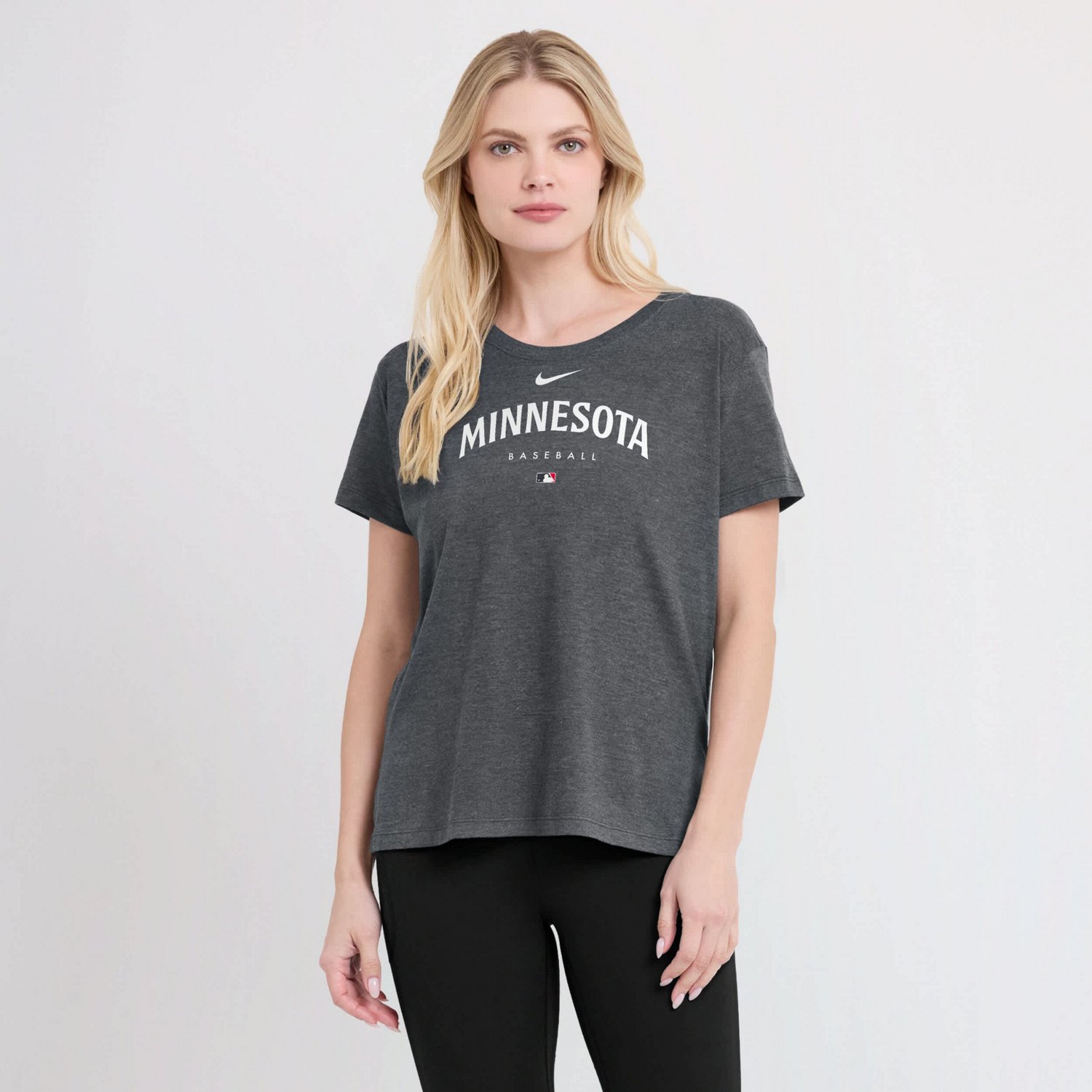 Nike Minnesota Twins Heather Charcoal Authentic Collection Early Work Tri-Blend T-Shirt - view number 4