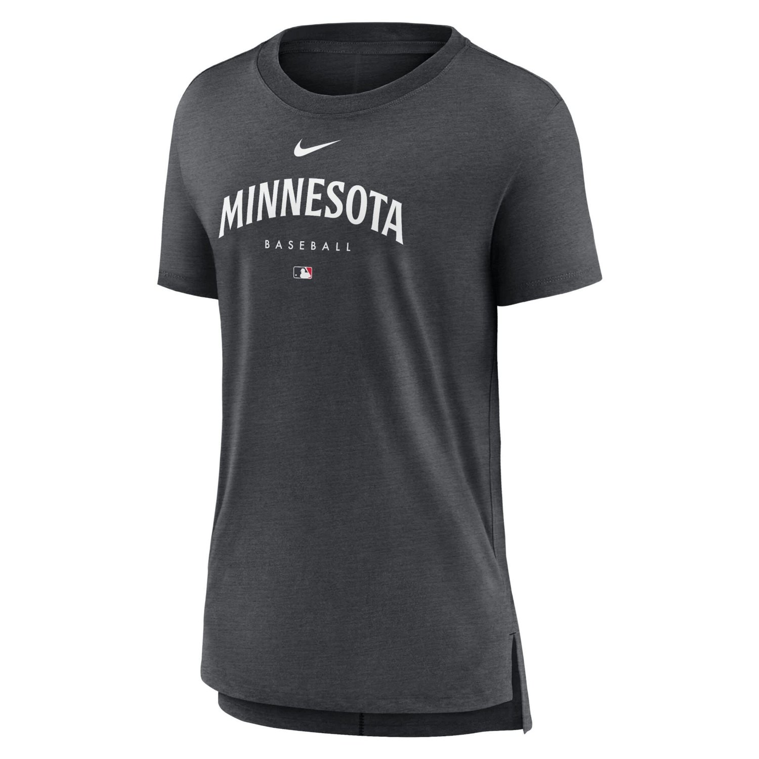 Nike Minnesota Twins Heather Charcoal Authentic Collection Early Work Tri-Blend T-Shirt - view number 2