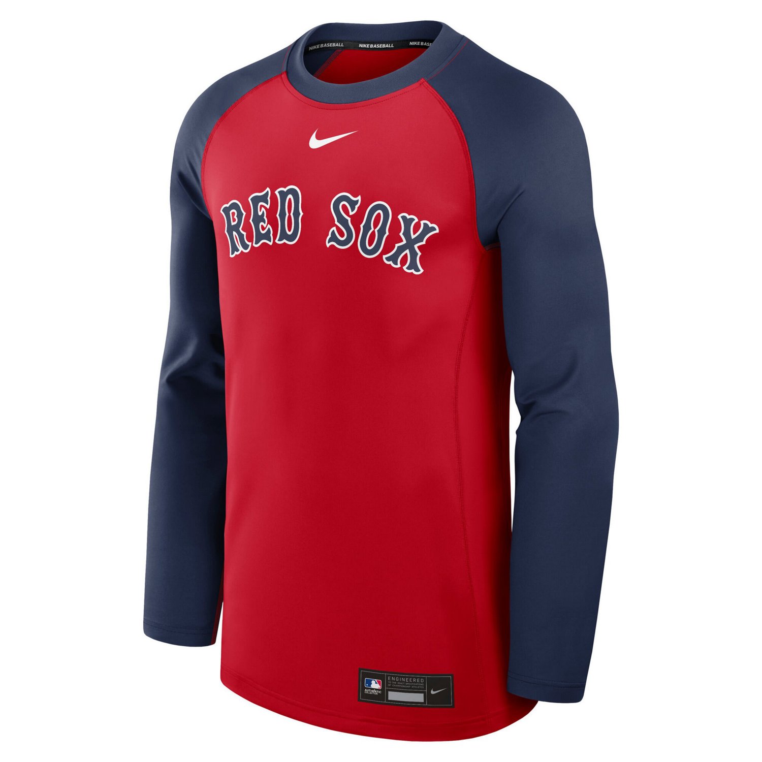 Nike Navy Boston Sox Authentic Collection Game Time Raglan Performance Long Sleeve T-Shirt - view number 2