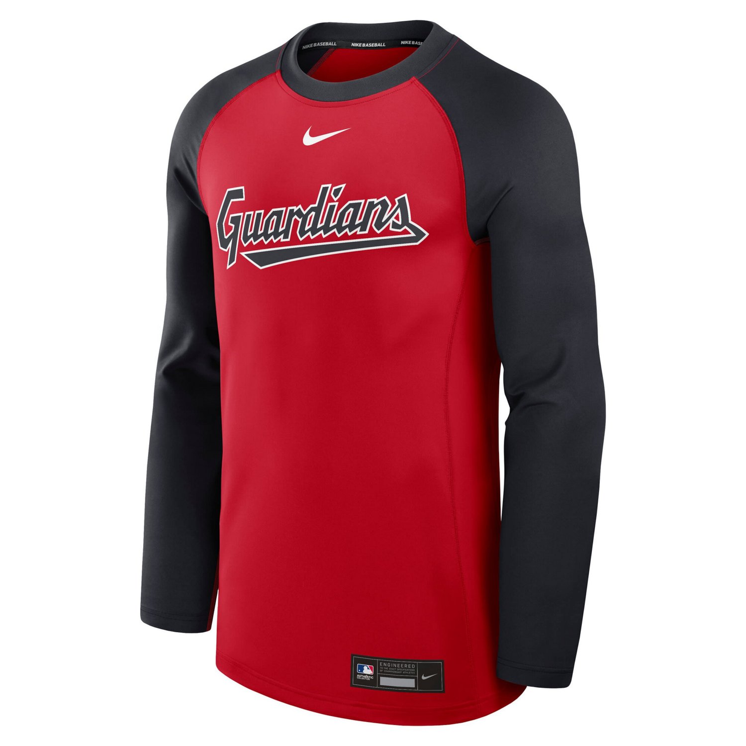 Nike Navy Cleveland Guardians Authentic Collection Game Time Raglan Performance Long Sleeve T-Shirt