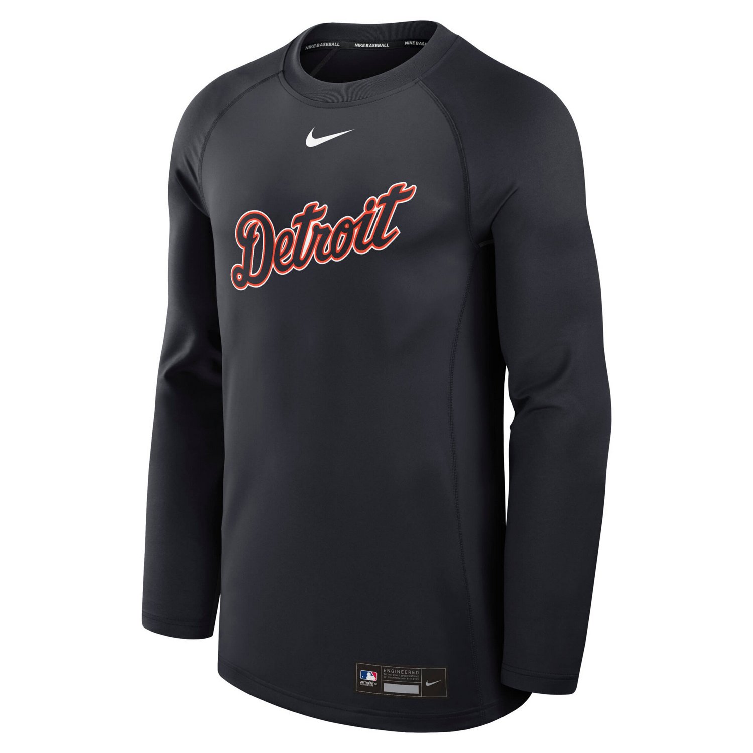 Nike Navy Detroit Tigers Authentic Collection Game Time Raglan Performance Long Sleeve T-Shirt