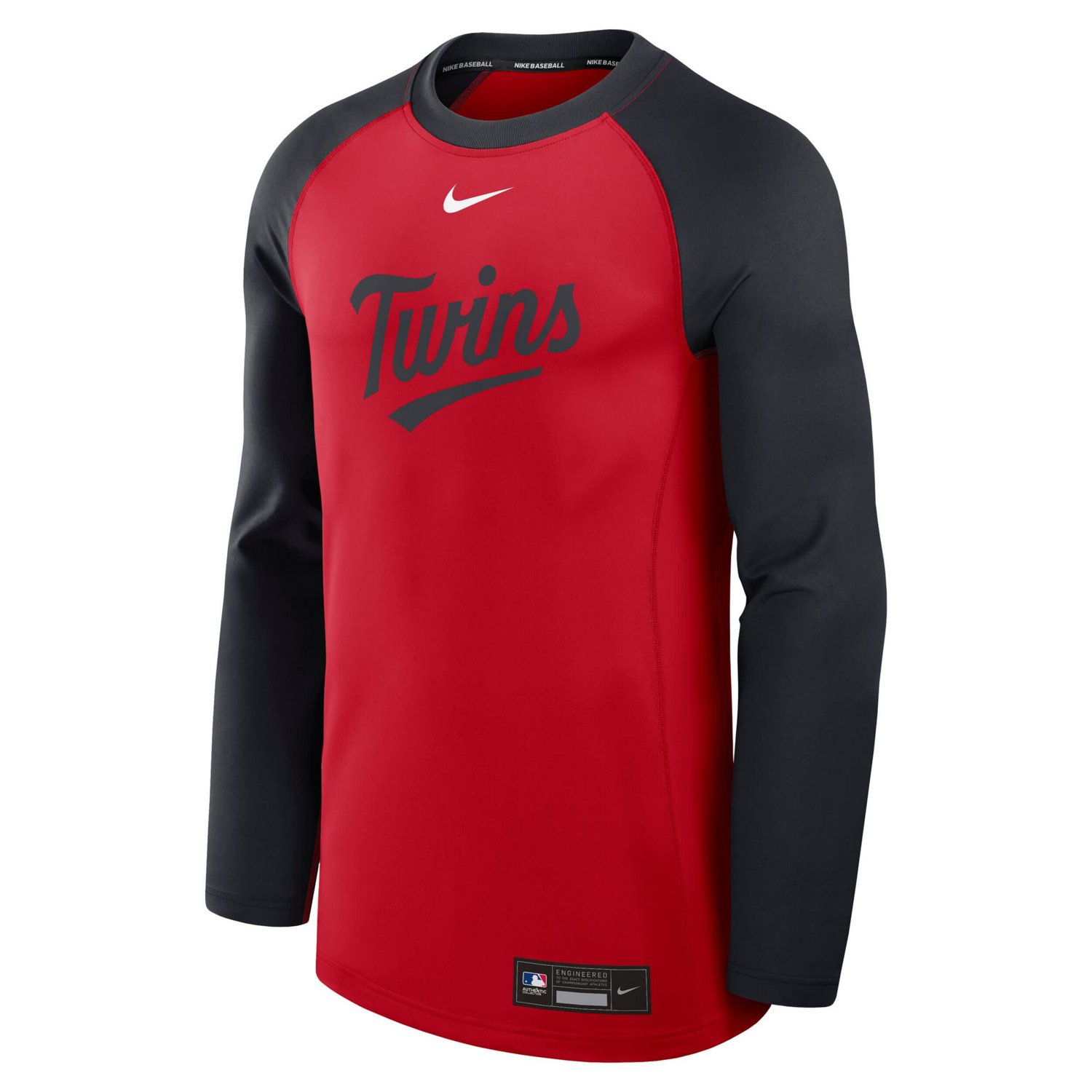 Nike Navy Minnesota Twins Authentic Collection Game Time Raglan Performance Long Sleeve T-Shirt