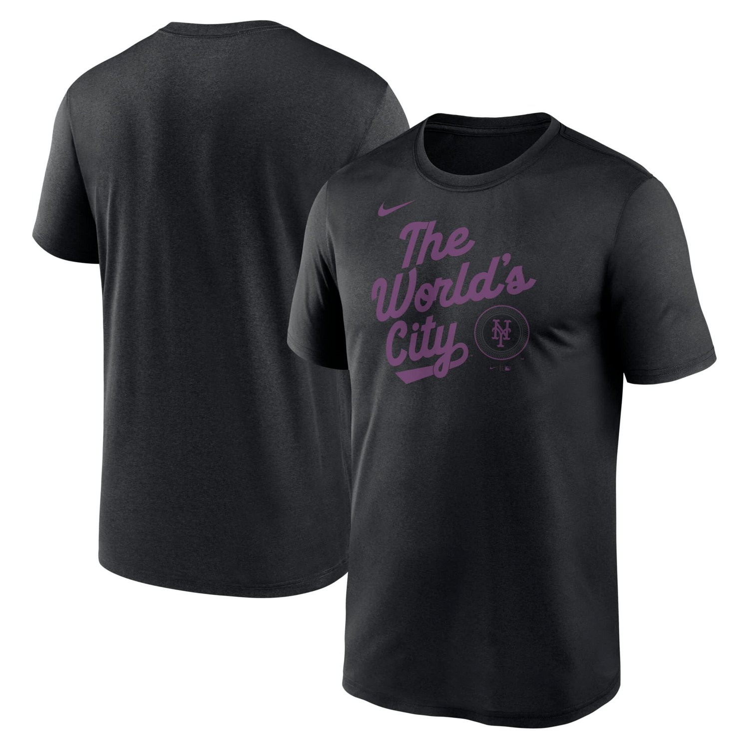 Nike New York Mets 2025 City Connect Team Phrase Script Legend Performance T-Shirt