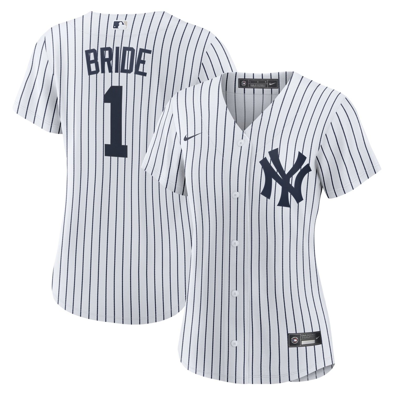 Nike New York Yankees 1 Bride Home Replica Jersey - view number 1