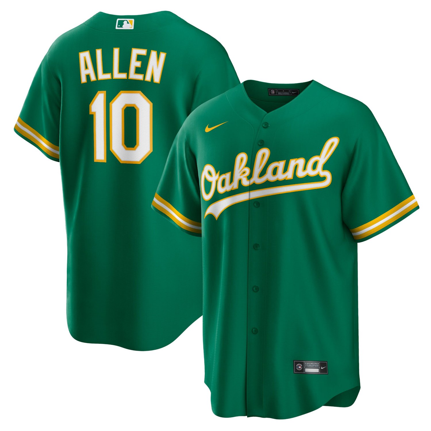 Nike Nick Allen Kelly Oakland Athletics Alternate Replica Jersey                                                                 - view number 1