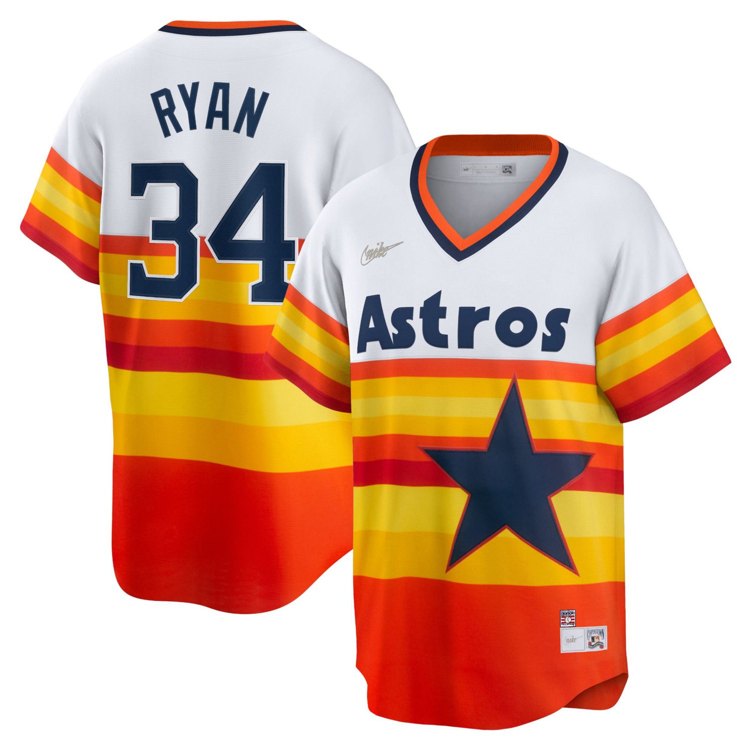 Nike Nolan Ryan Houston Astros Home Cooperstown Collection Player Jersey                                                         - view number 1