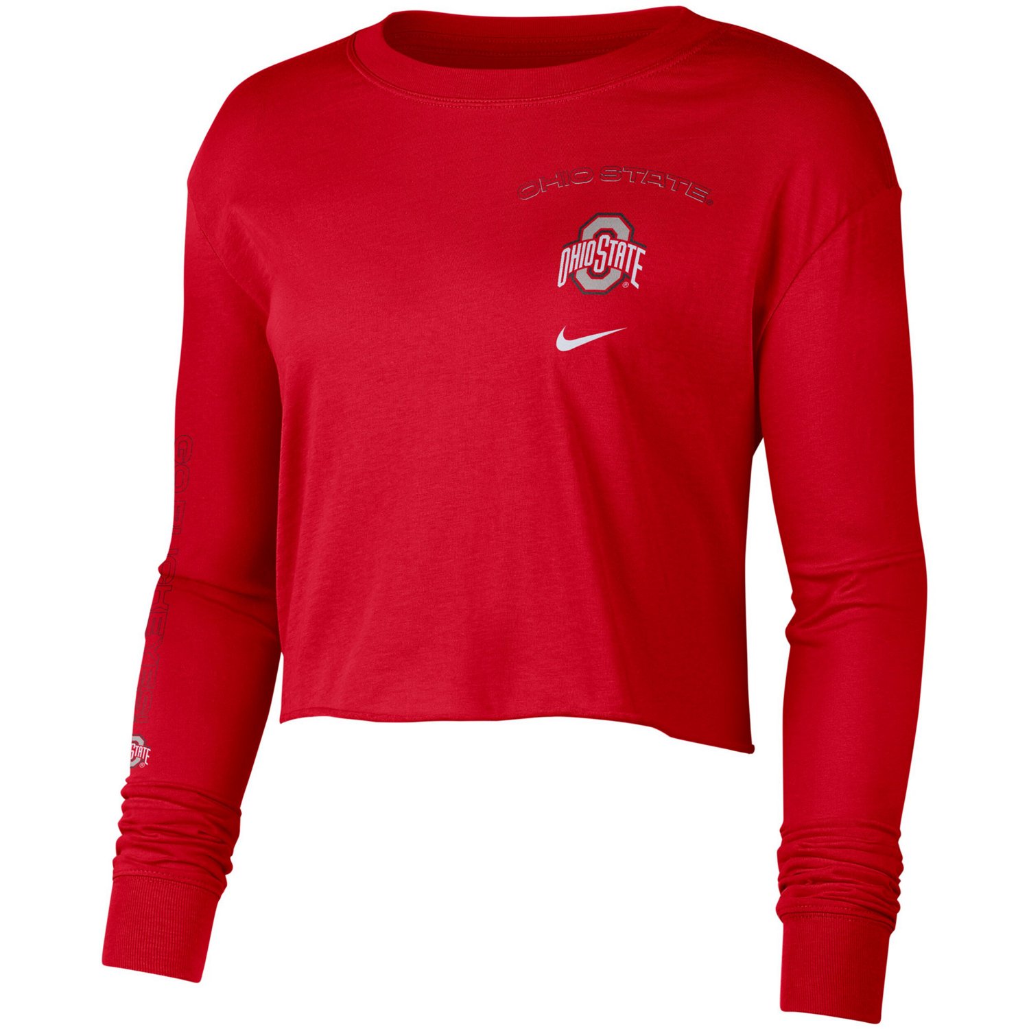Nike Ohio State Buckeyes 2-Hit Cropped Long Sleeve T-Shirt - view number 2