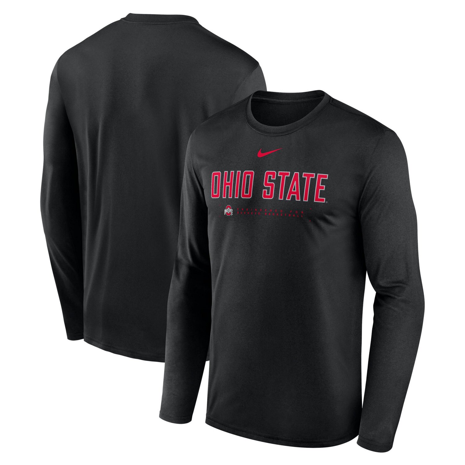 Nike Ohio State Buckeyes 2025 Courtside Basketball Shootaround Legend Dri-FIT Long Sleeve T-Shirt - view number 1