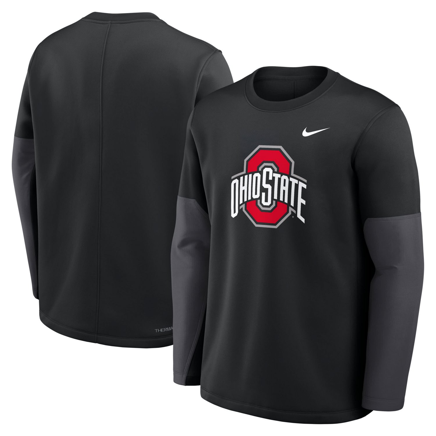 Nike Ohio State Buckeyes 2025 Sideline Coach Performance Long Sleeve T-Shirt