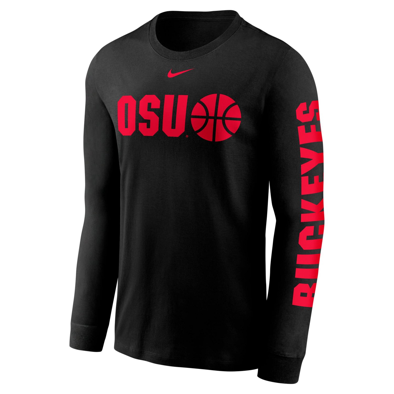 Nike Ohio State Buckeyes Basketball Icon Two-Hit Long Sleeve T-Shirt