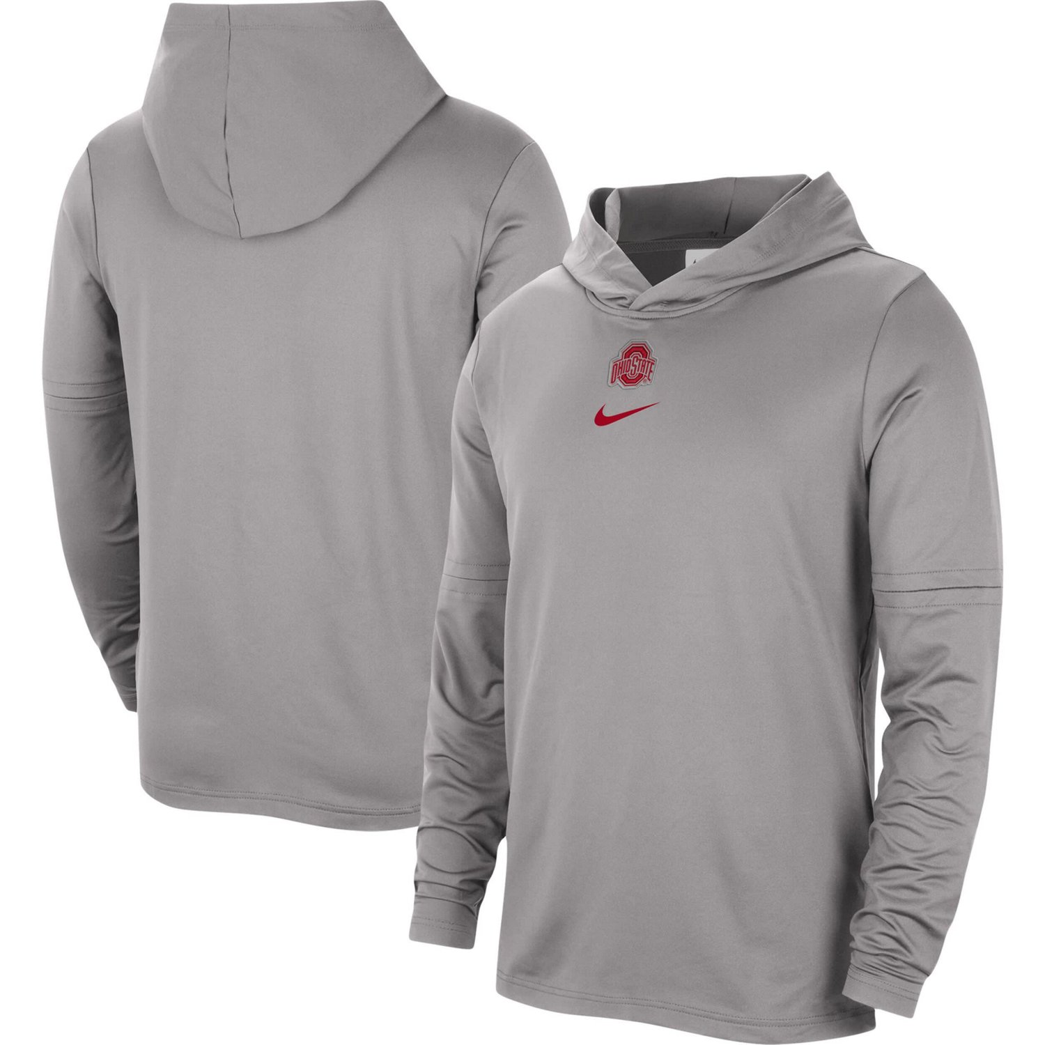 Ohio State Men's Nike Dri-FIT College Hooded Long-Sleeve T-Shirt.