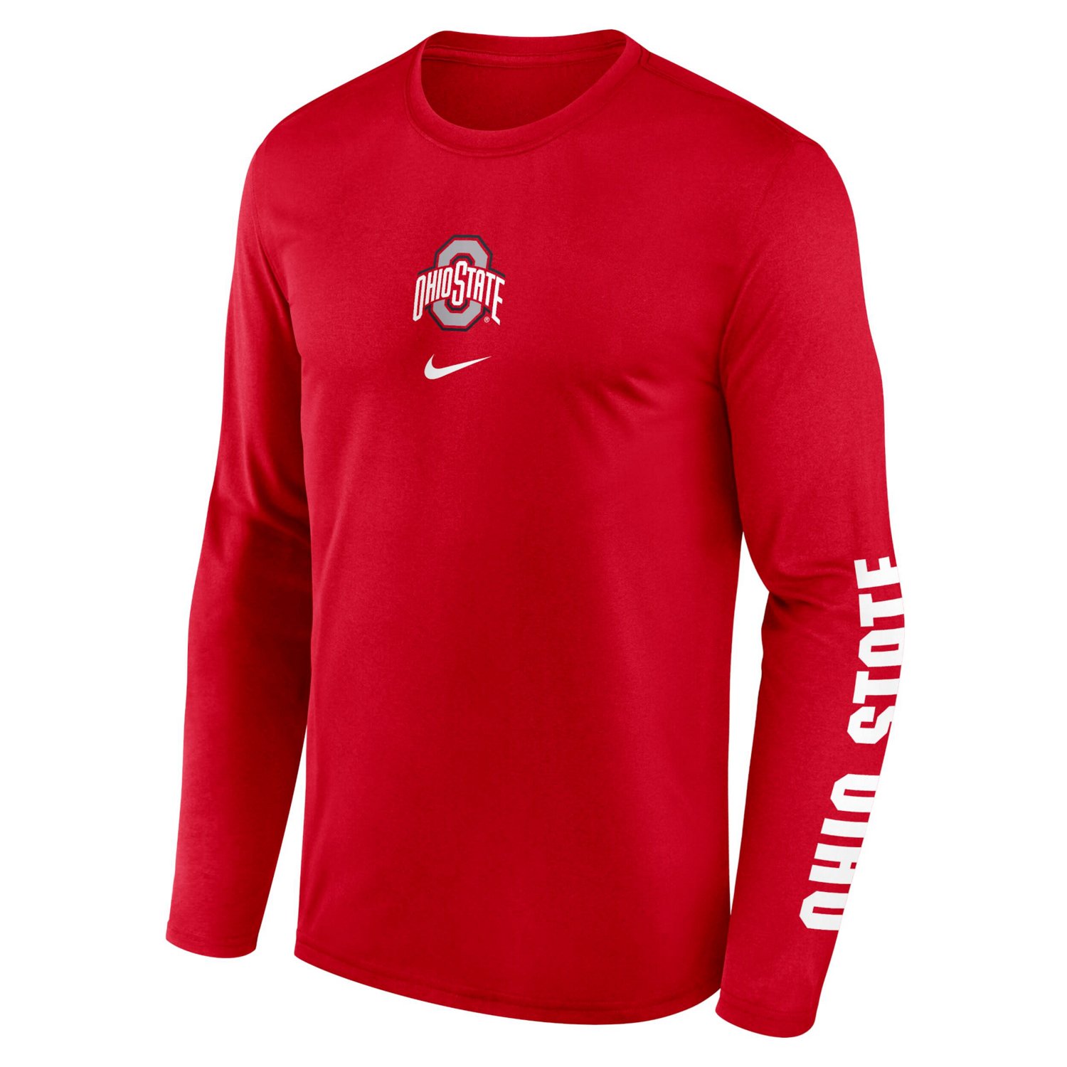 Nike Ohio State Buckeyes Primetime Center Lockup Two-Hit Legend Long Sleeve T-Shirt                                              - view number 2