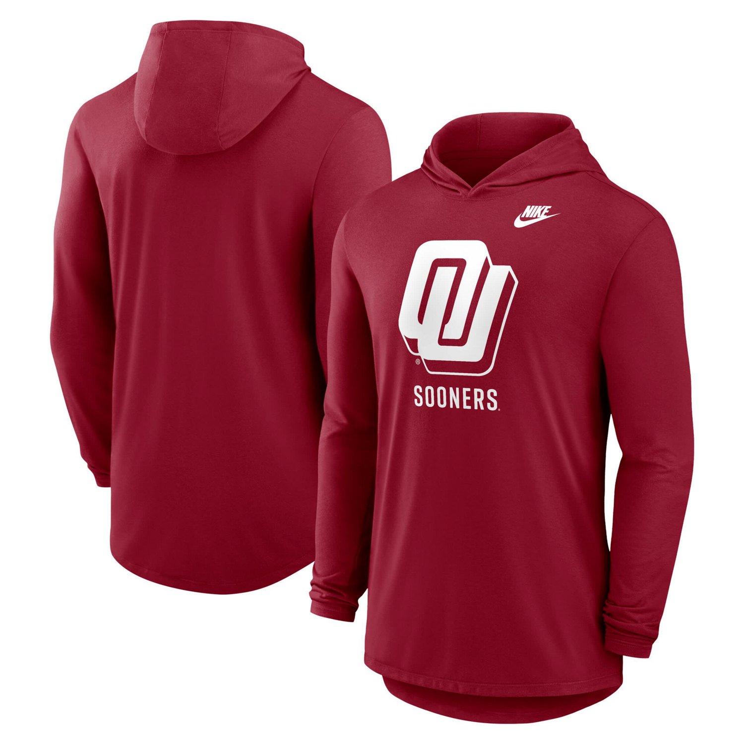 Nike Oklahoma Sooners Legacy Tri-Blend Dri-FIT Long Sleeve Hoodie T-Shirt