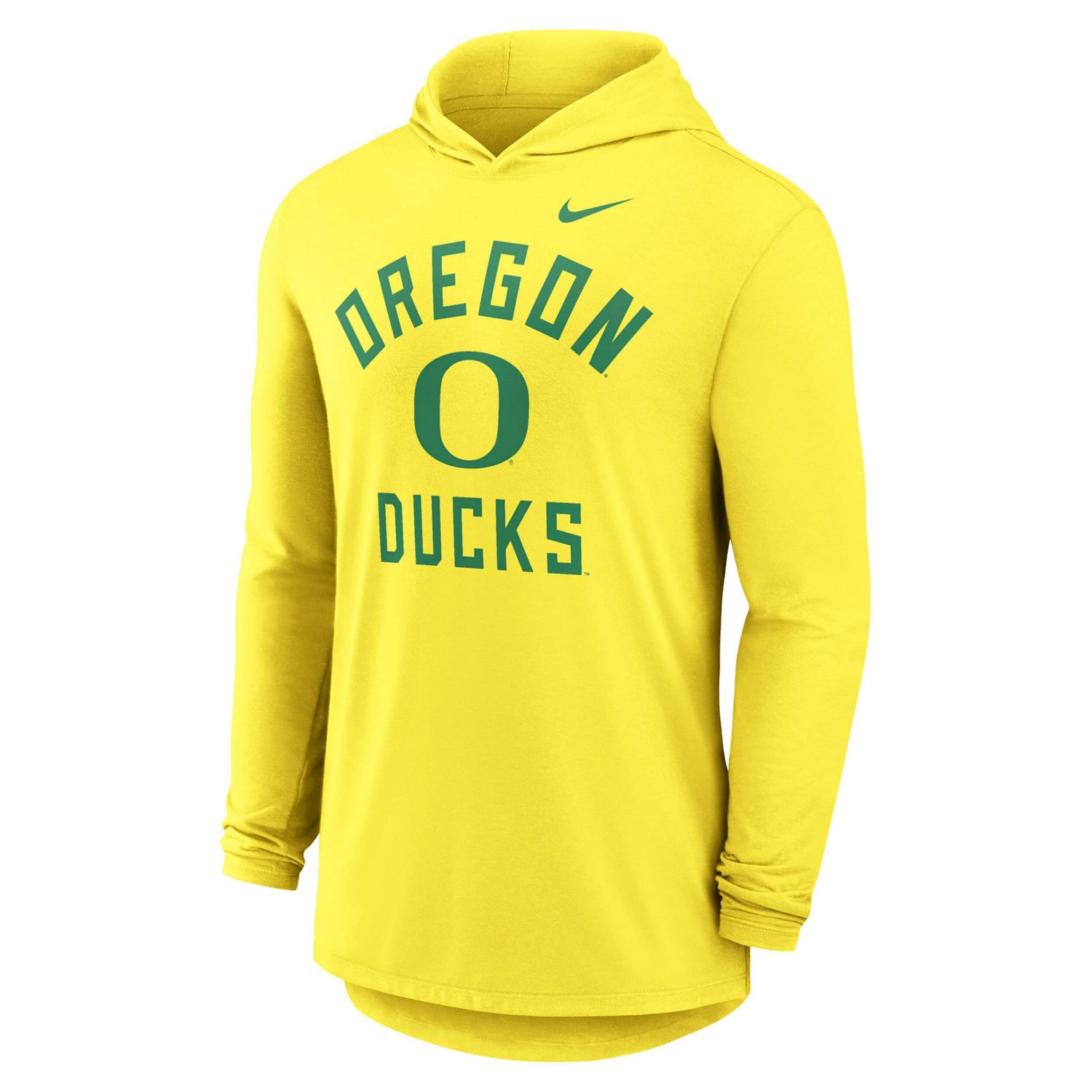 Nike Oregon Ducks Classic Arch Tri-Blend Dri-FIT Long Sleeve Hoodie T-Shirt - view number 2