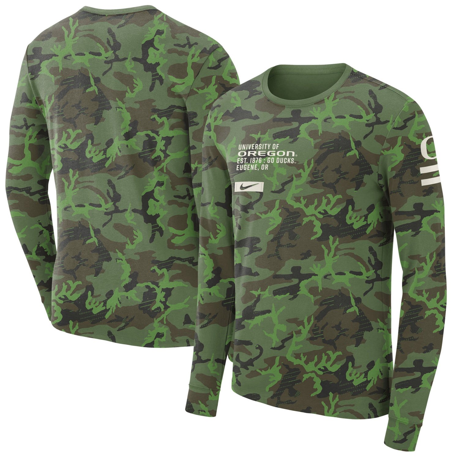 Nike Oregon Ducks Military Long Sleeve T-Shirt - view number 1