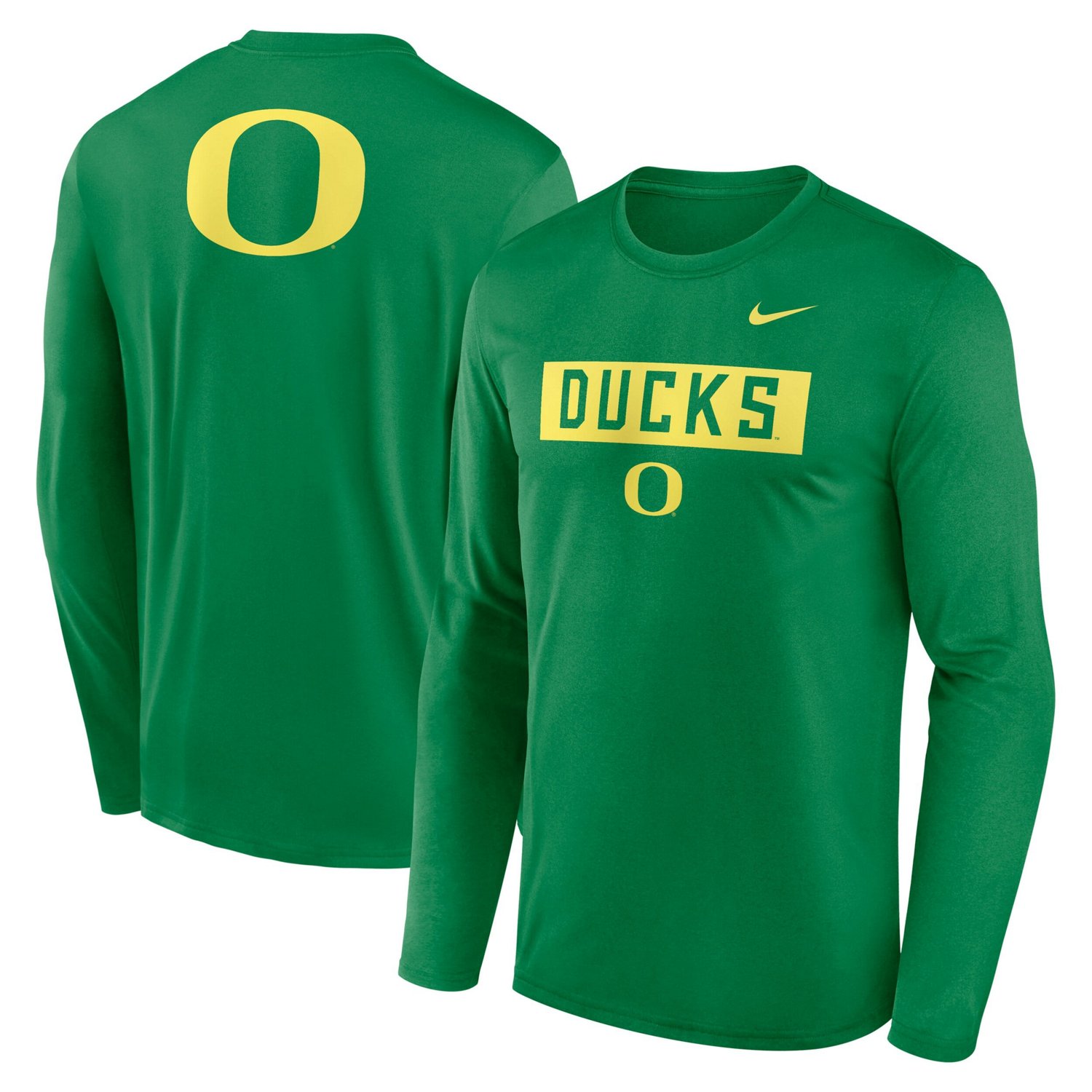 Nike Oregon Ducks Primetime Campus 2-Hit Legend Dri-FIT Long Sleeve T-Shirt