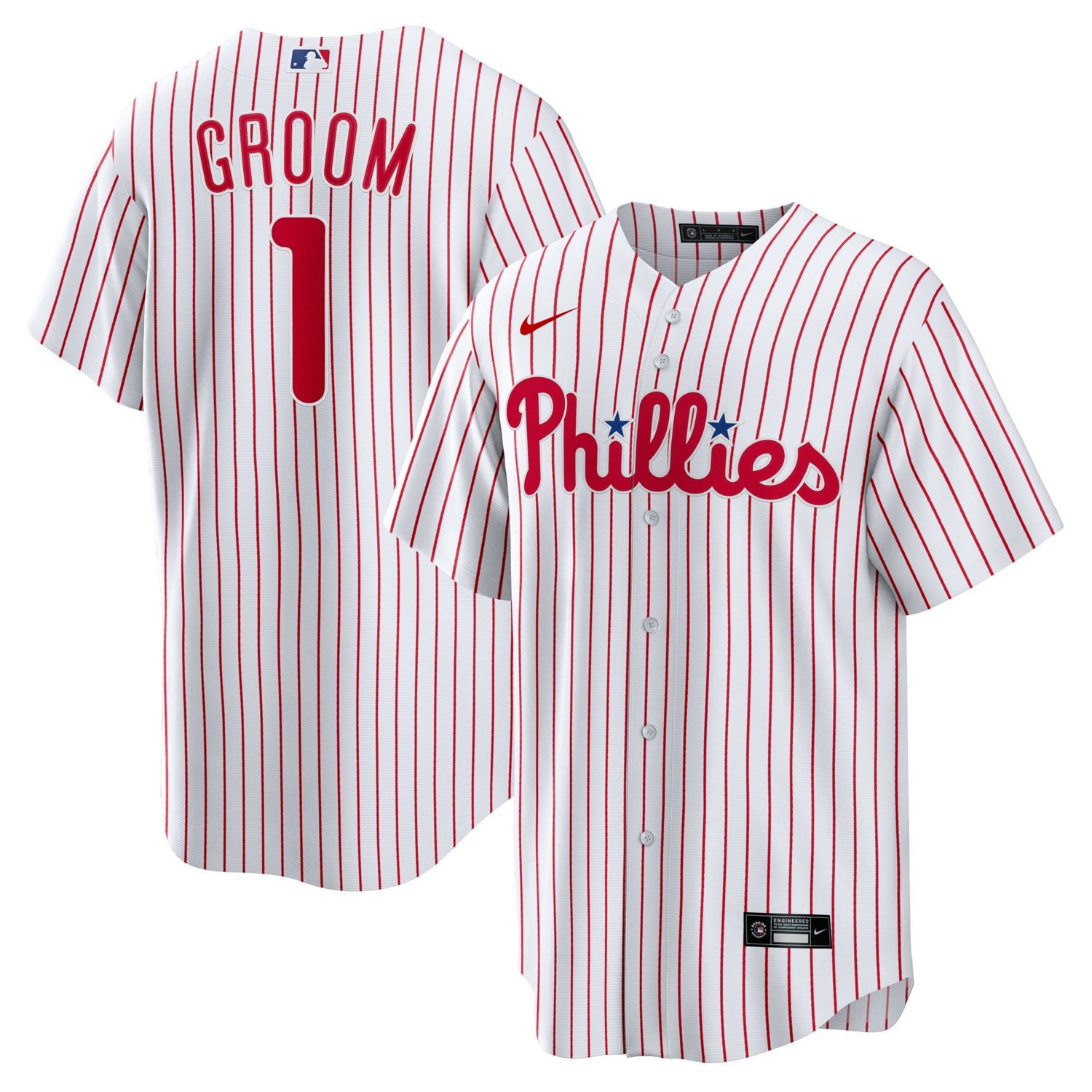 Nike Philadelphia Phillies 1 Groom Home Replica Jersey                                                                           - view number 1