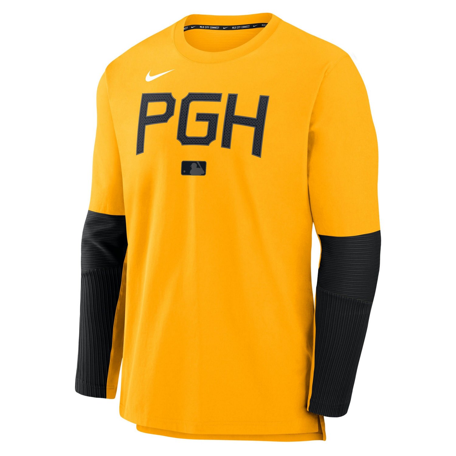 Nike Pittsburgh Pirates Authentic Collection City Connect Lightweight Player Tri-Blend Performance Long Sleeve T-Shirt