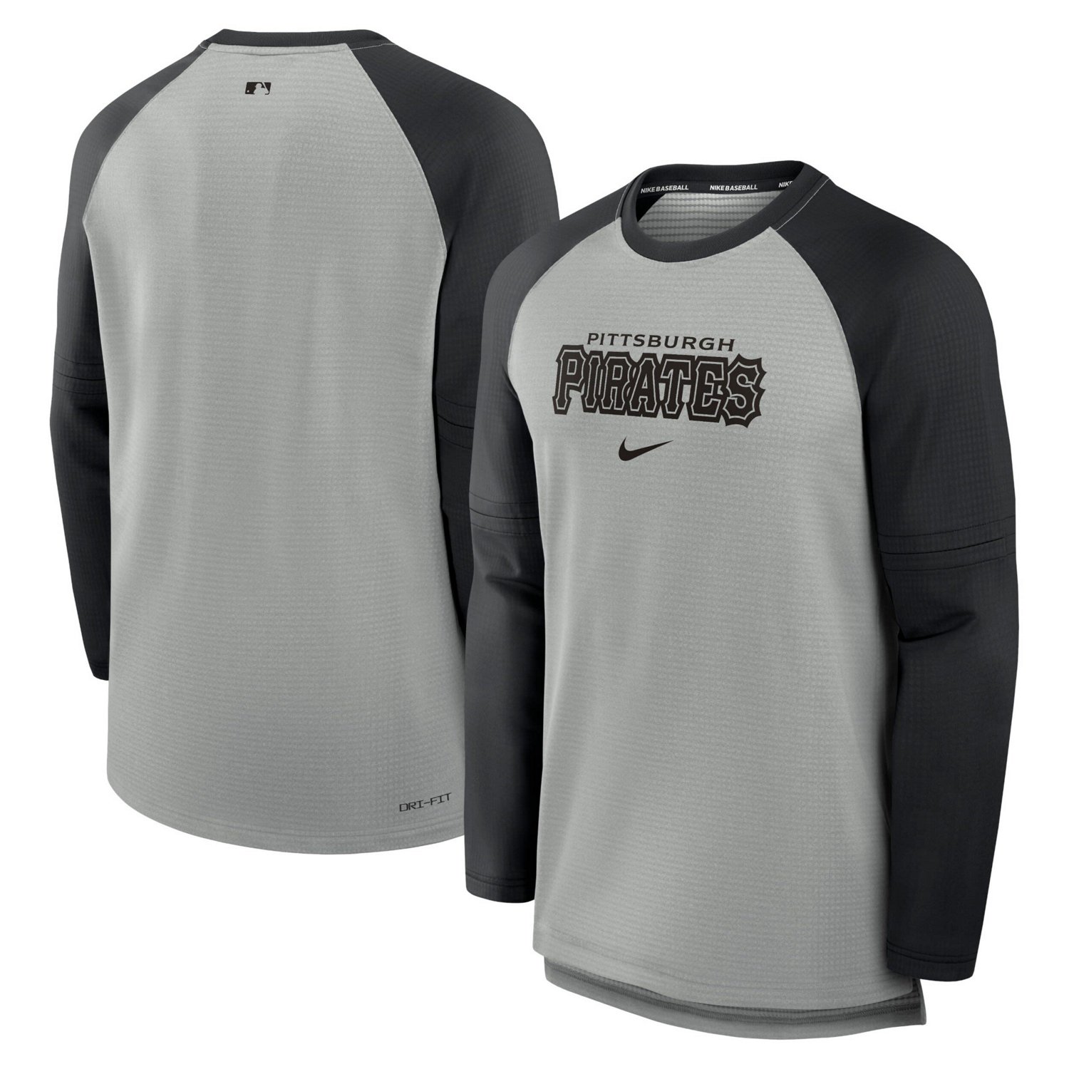 Nike Pittsburgh Pirates Authentic Collection Game Time Raglan Performance Long Sleeve T-Shirt