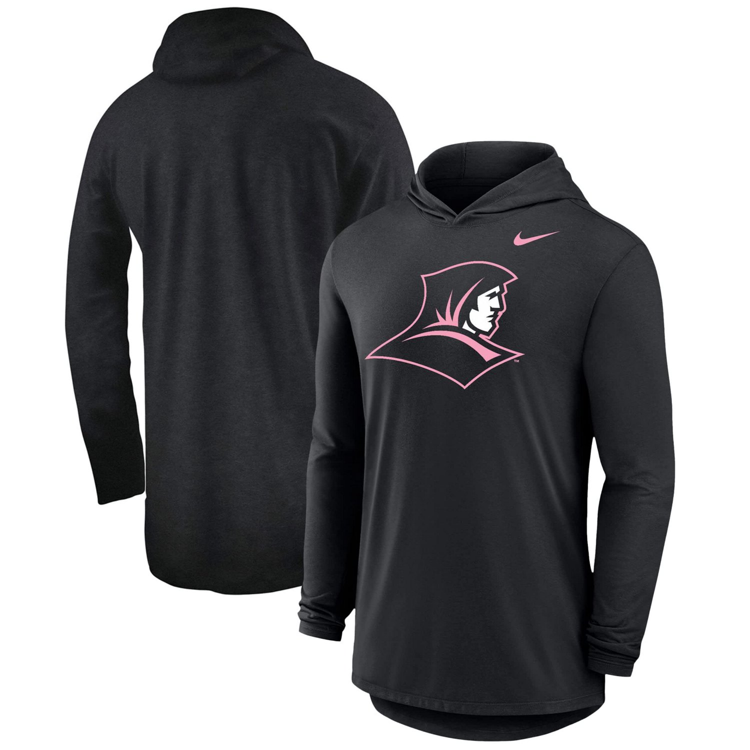 Nike Providence Friars Pink Out Tri-Blend Performance Long Sleeve Hooded T-Shirt
