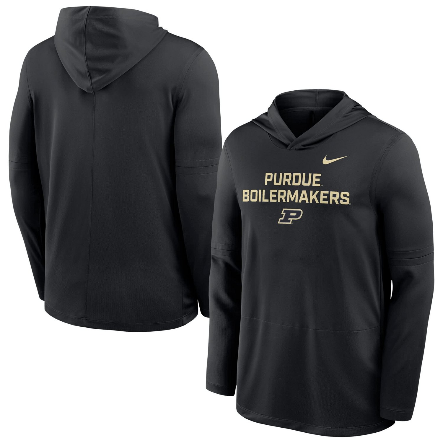 Nike Purdue Boilermakers 2025 Sideline Dri-FIT Long Sleeve Hoodie T-Shirt - view number 1