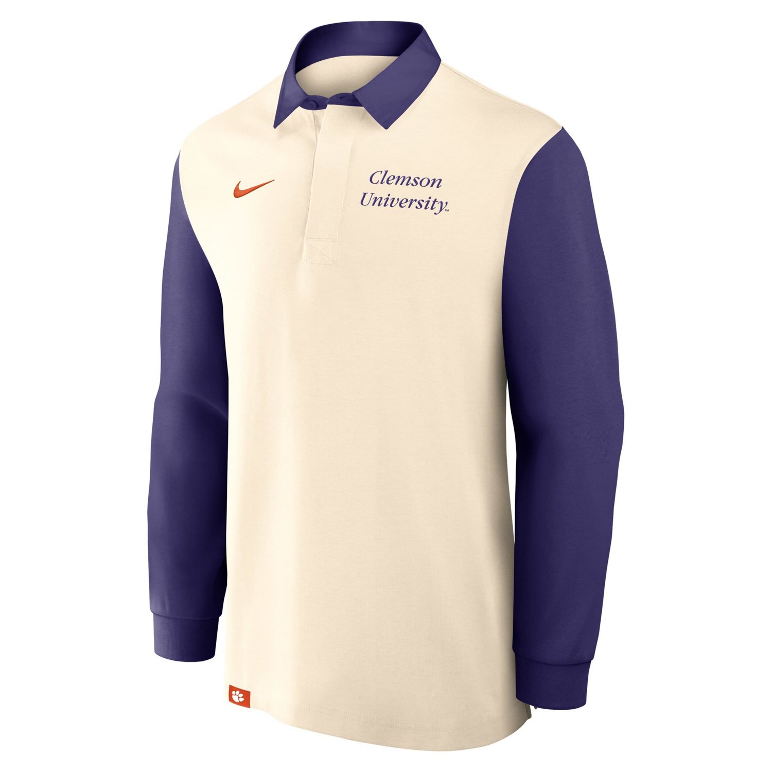 Nike Purple Clemson Tigers Rugby Long Sleeve Shirt - view number 2