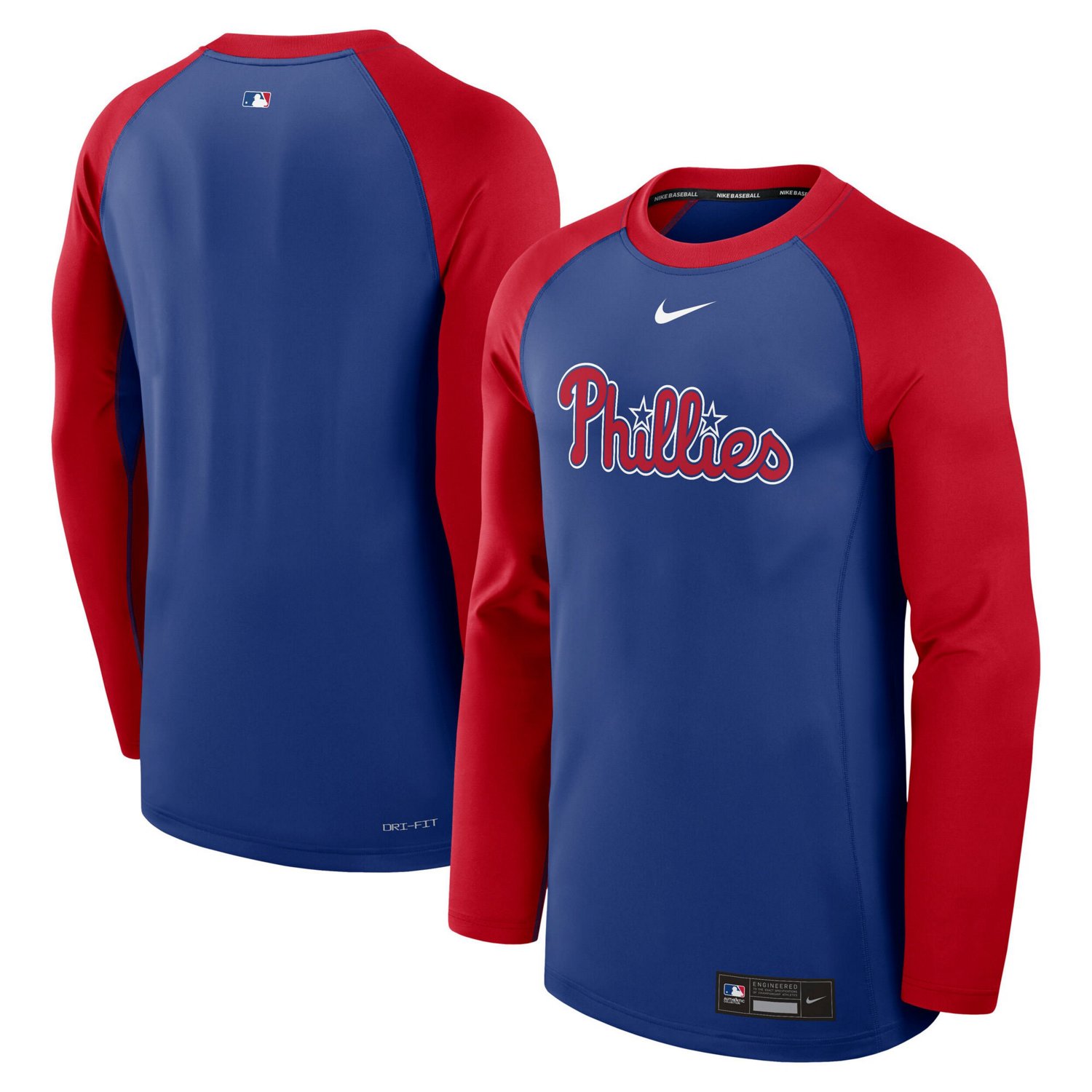 Nike Red Philadelphia Phillies Authentic Collection Game Time Raglan Performance Long Sleeve T-Shirt