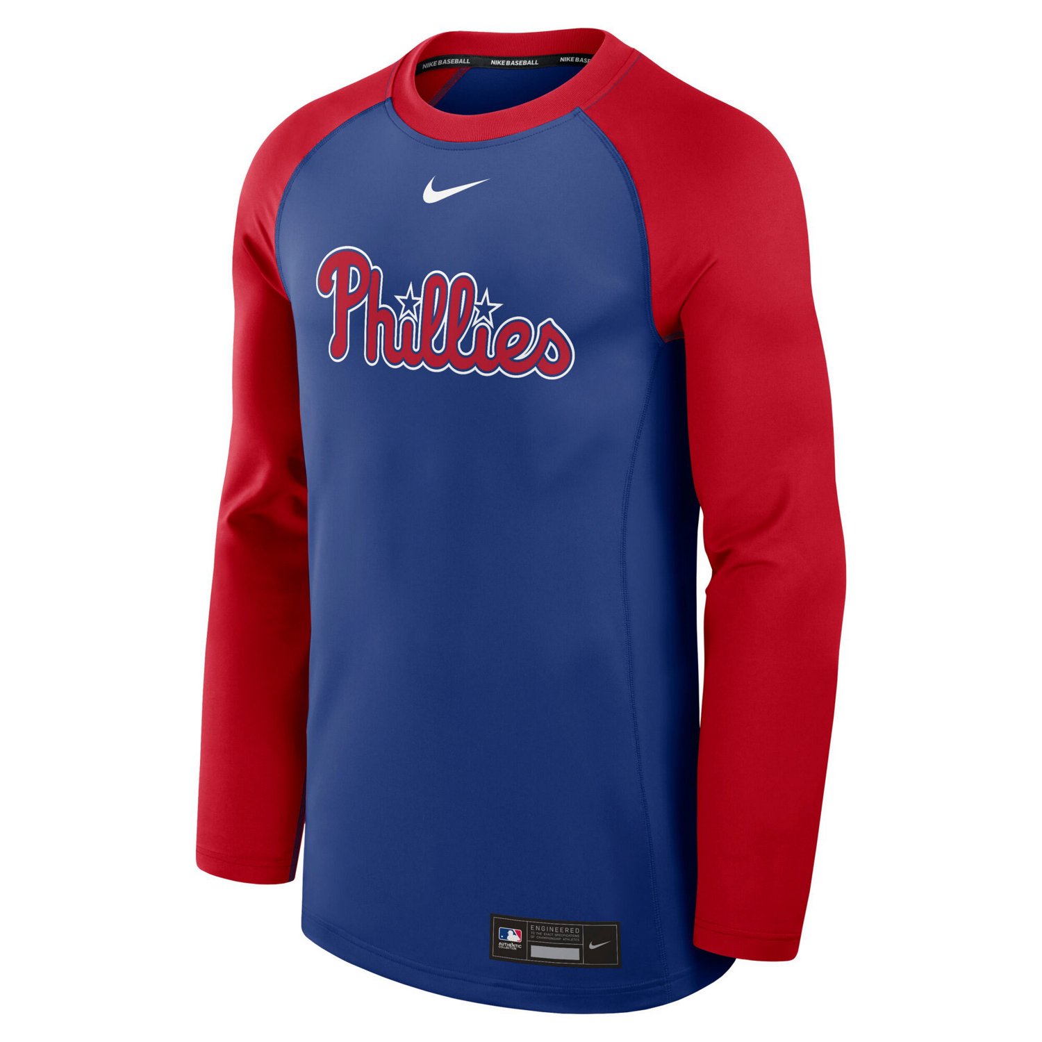 Nike Red Philadelphia Phillies Authentic Collection Game Time Raglan Performance Long Sleeve T-Shirt