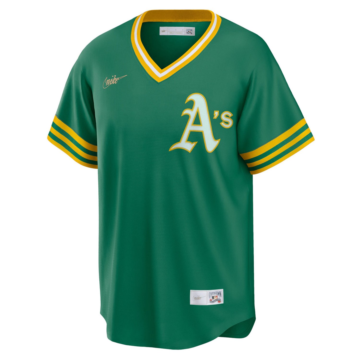 Nike Reggie Jackson Kelly Oakland Athletics Road Cooperstown Collection Player Jersey                                            - view number 2