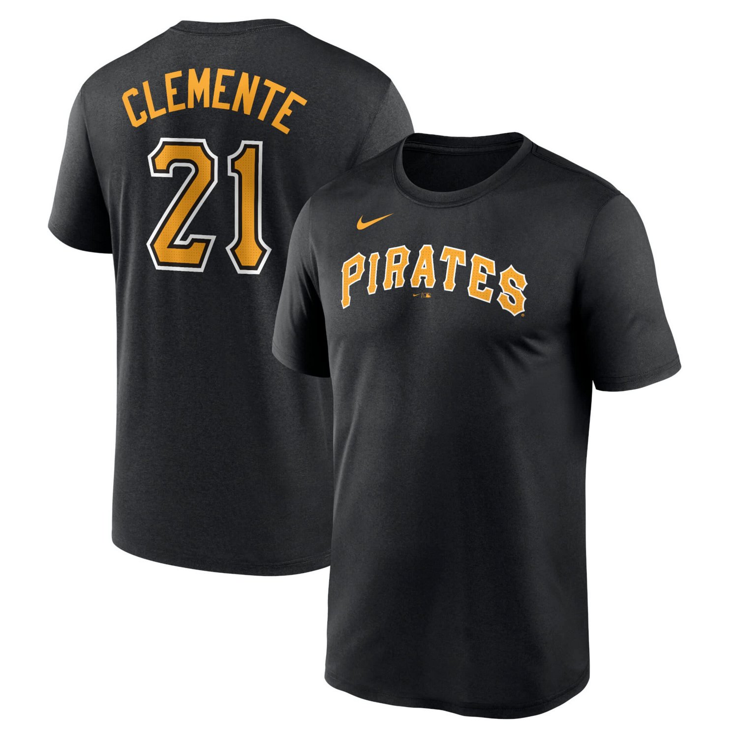 Nike Roberto Clemente Pittsburgh Pirates Legend Name and Number Home T-Shirt