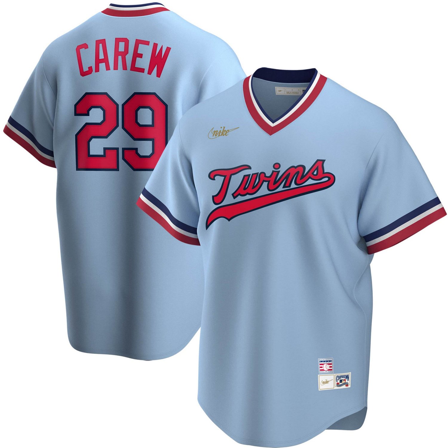 Nike Rod Carew Light Minnesota Twins Road Cooperstown Collection Player Jersey