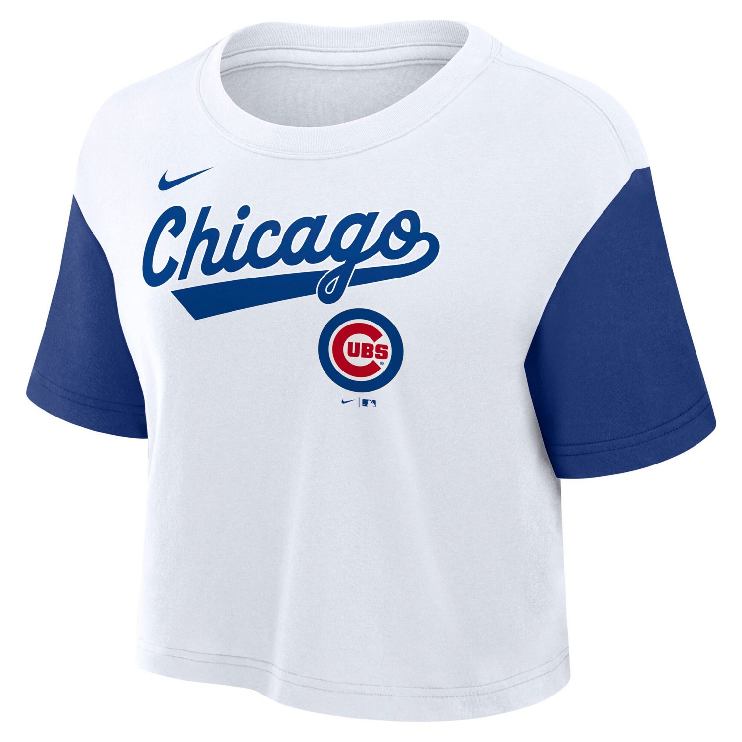 Nike Royal Chicago Cubs Script Cropped Performance T-Shirt - view number 2