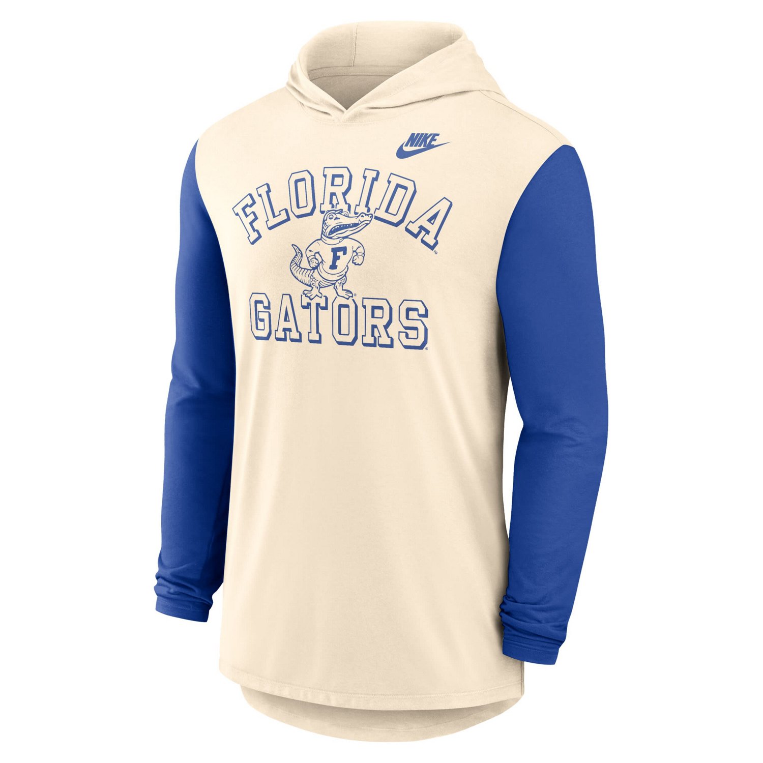Nike Royal Florida Gators Legacy Color-Block Tri-Blend Performance Long Sleeve Hoodie T-Shirt - view number 2