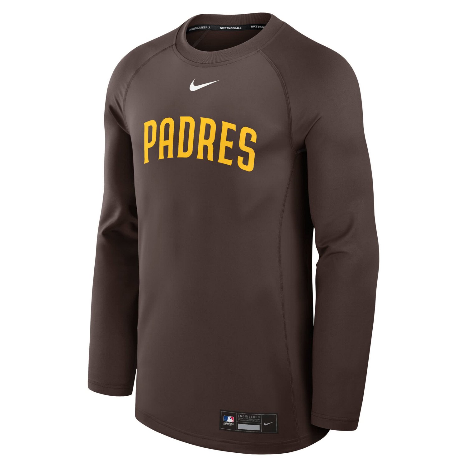 Nike San Diego Padres Authentic Collection Game Time Raglan Performance Long Sleeve T-Shirt