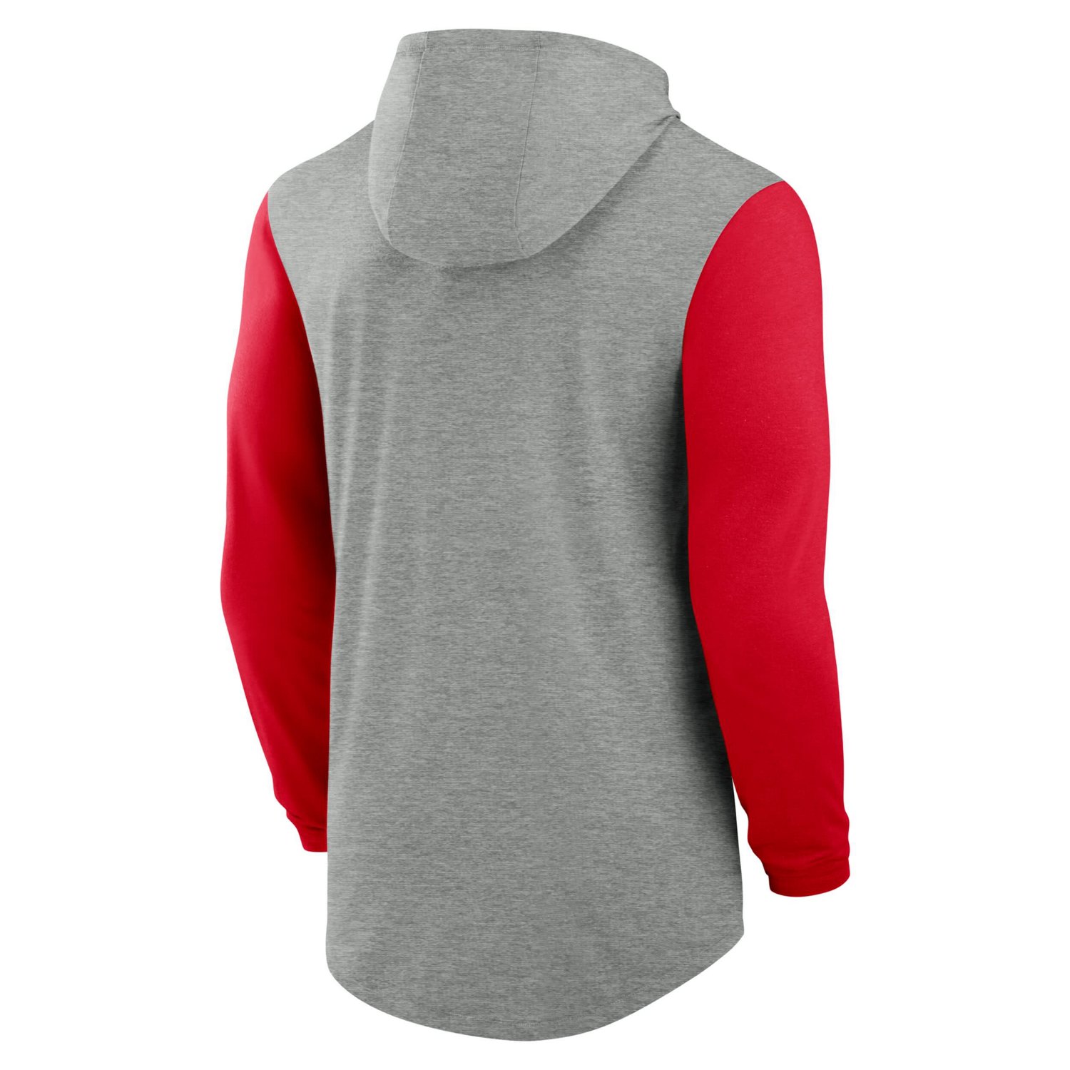 Nike Scarlet Ohio State Buckeyes Basketball Color-Block Tri-Blend Dri-FIT Long Sleeve Hoodie T-Shirt - view number 2