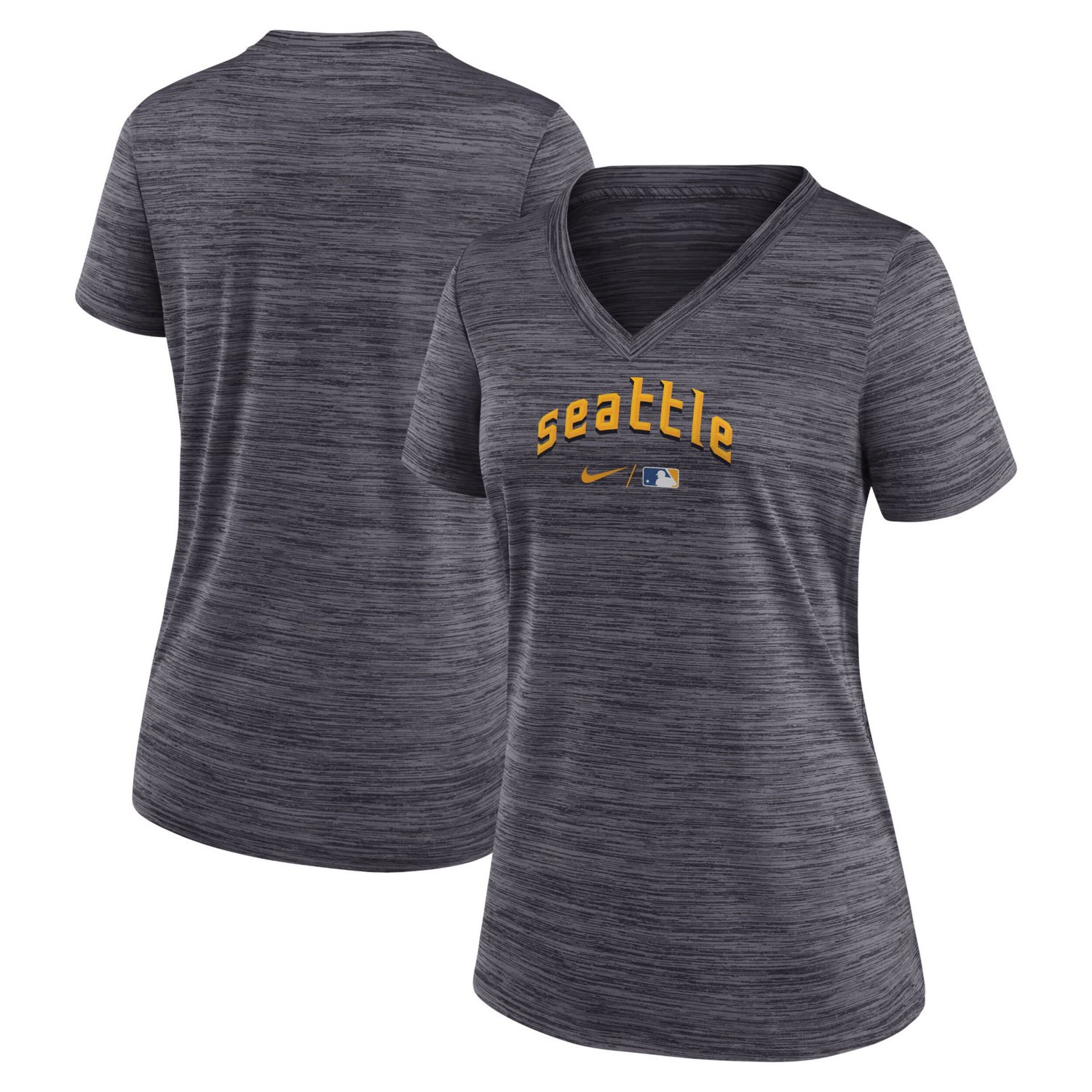 Nike Seattle Mariners City Connect Velocity Practice Performance V-Neck T-Shirt - view number 1