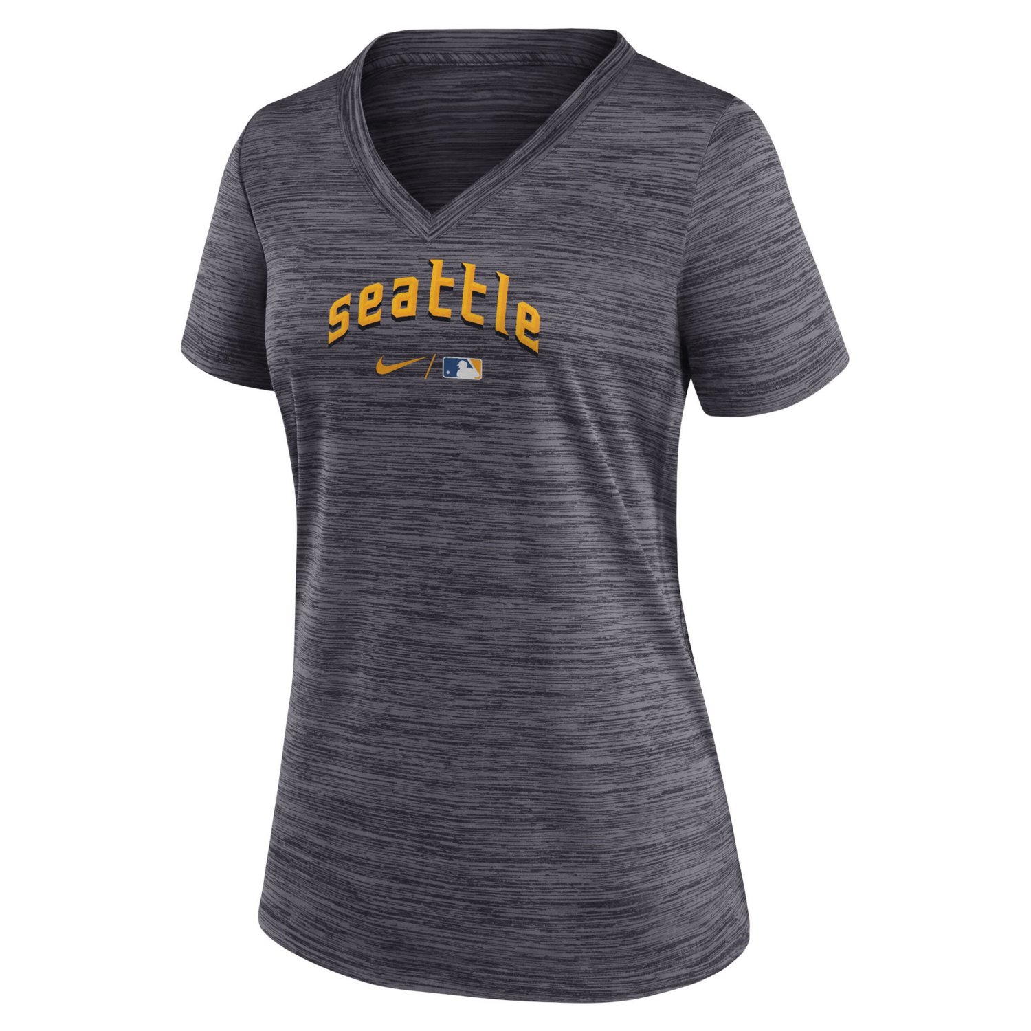 Nike Seattle Mariners City Connect Velocity Practice Performance V-Neck T-Shirt - view number 2