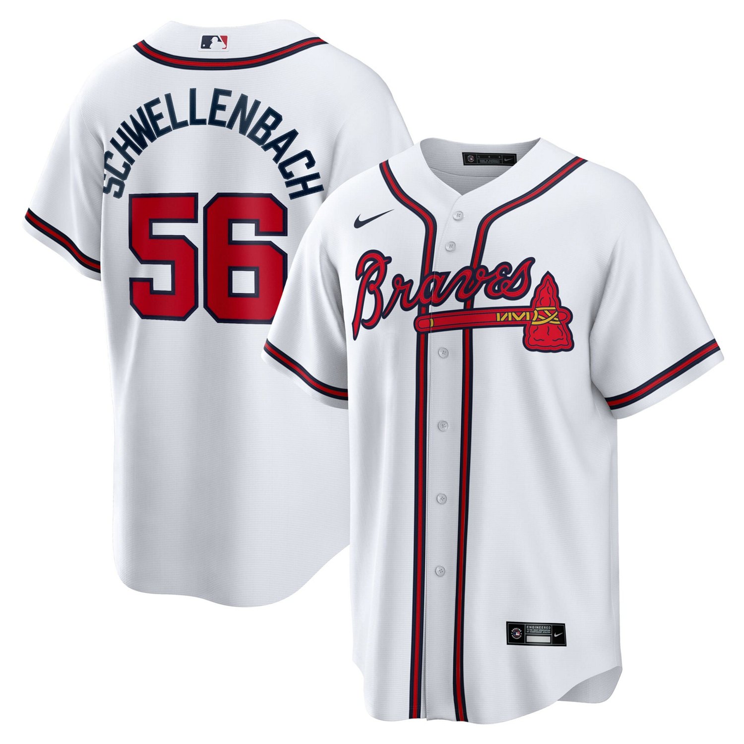 Nike Spencer Schwellenbach Atlanta Braves Home Replica Jersey - view number 1