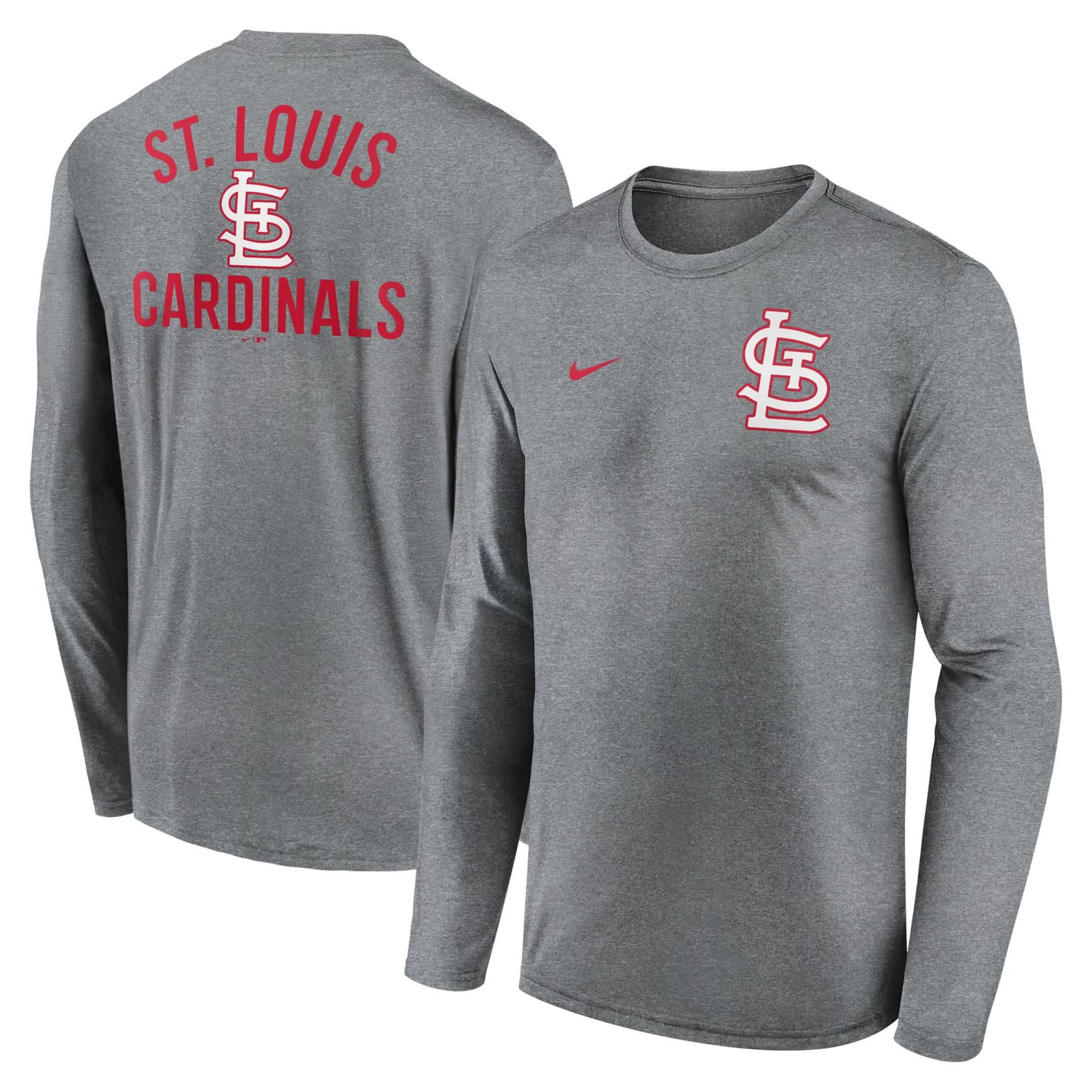 Nike St Louis Cardinals 2-Hit Legend Performance Long Sleeve T-Shirt