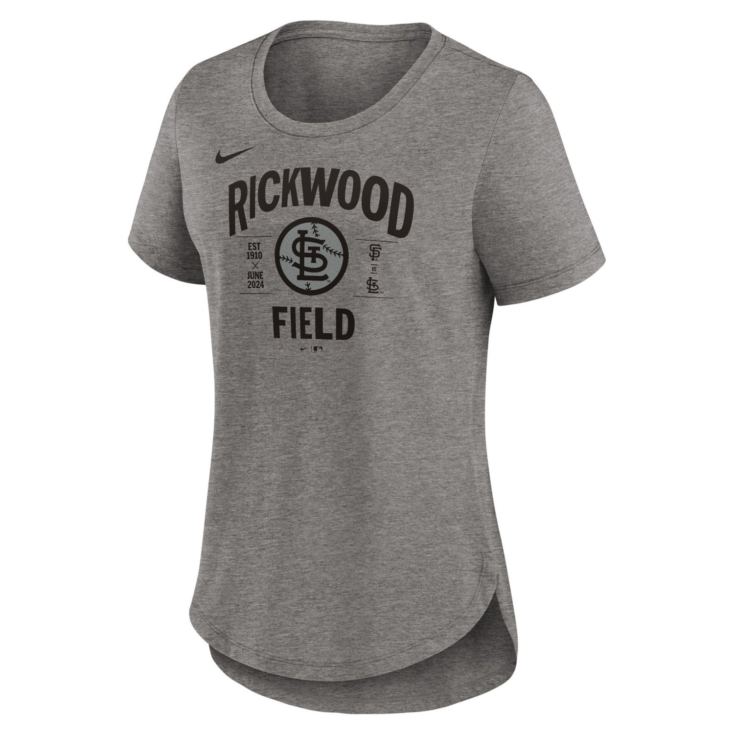 Nike St Louis Cardinals 2024 Rickwood Classic Tribute Tri-Blend Scoop Neck T-Shirt                                               - view number 2