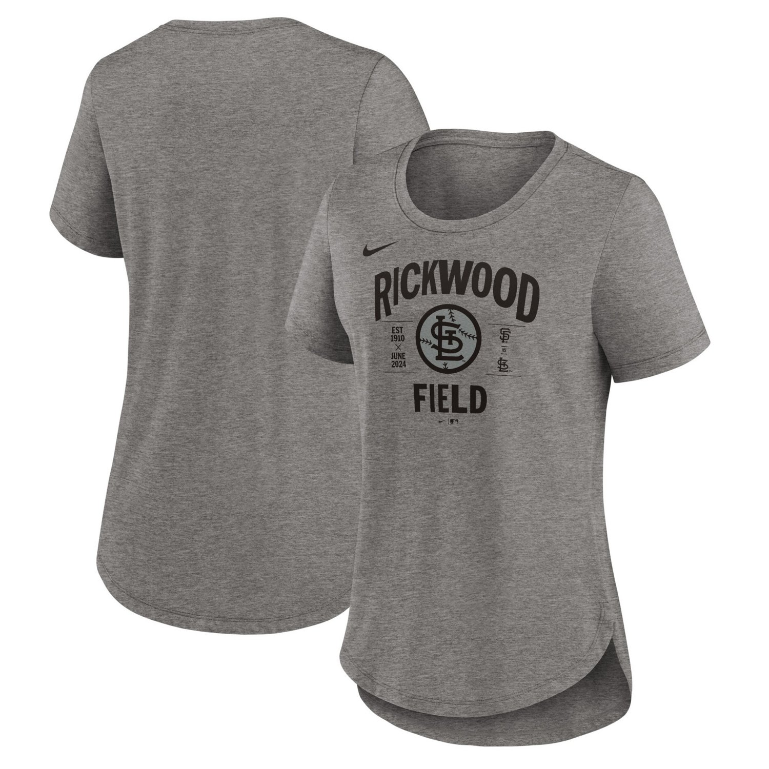 Nike St Louis Cardinals 2024 Rickwood Classic Tribute Tri-Blend Scoop Neck T-Shirt                                               - view number 1