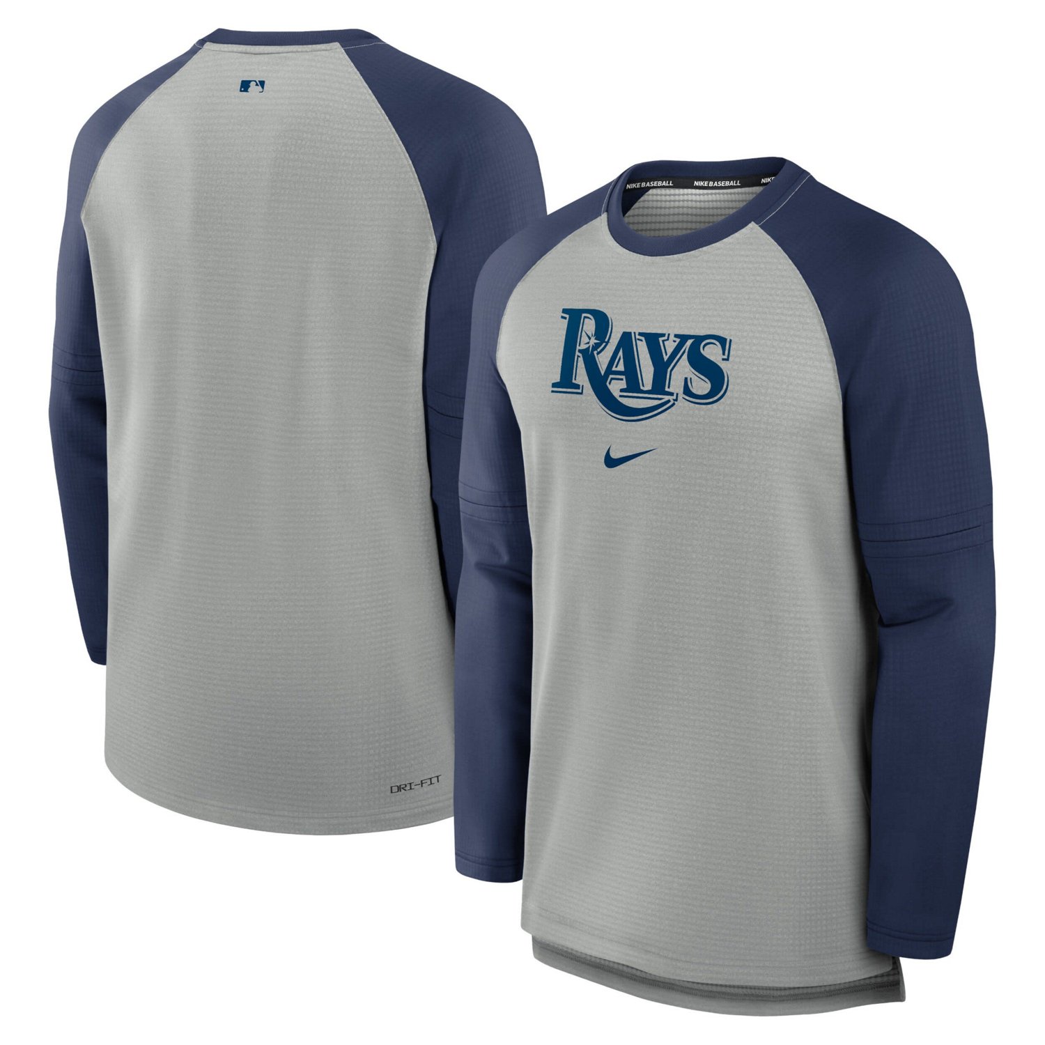 Nike Tampa Bay Rays Authentic Collection Game Time Raglan Performance Long Sleeve T-Shirt