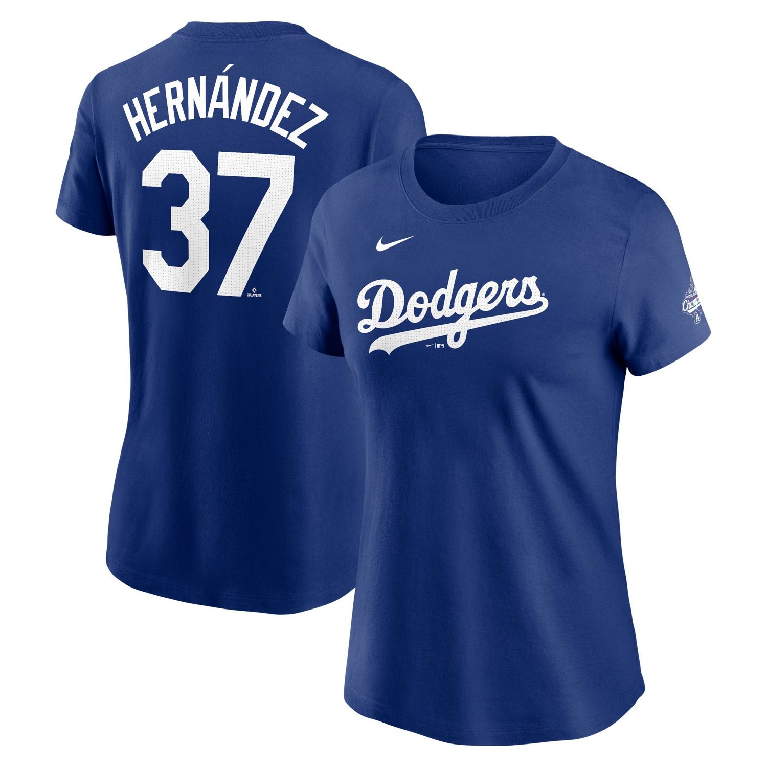 Nike Teoscar Hernndez Los Angeles Dodgers 2025 World Series Champions Name  Number T-Shirt