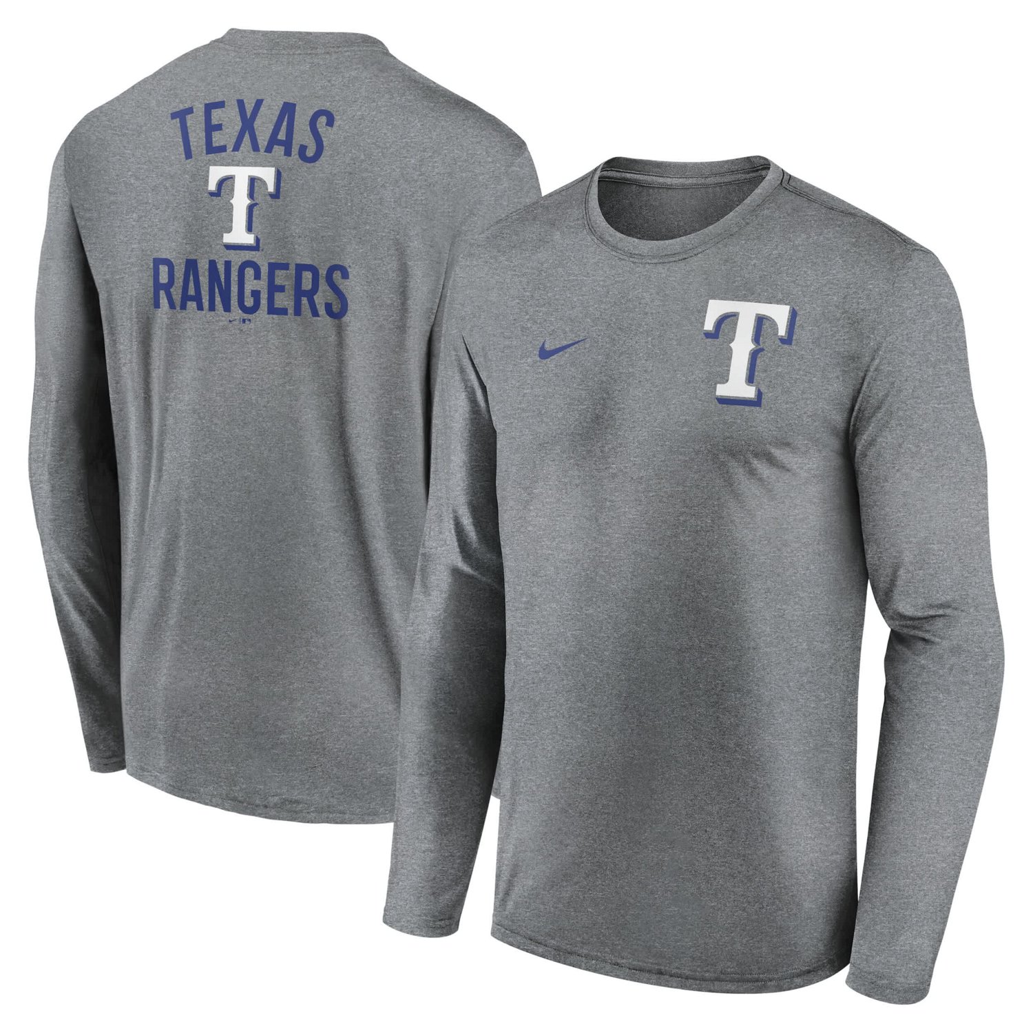 Nike Texas Rangers 2-Hit Legend Performance Long Sleeve T-Shirt