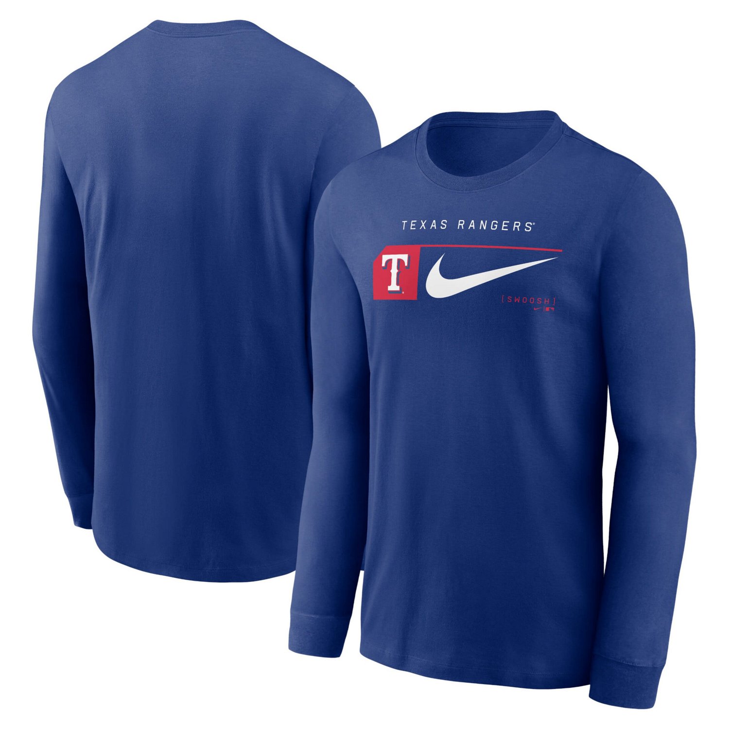 Nike Texas Rangers Local Logo Swoosh Lockup Long Sleeve T-Shirt