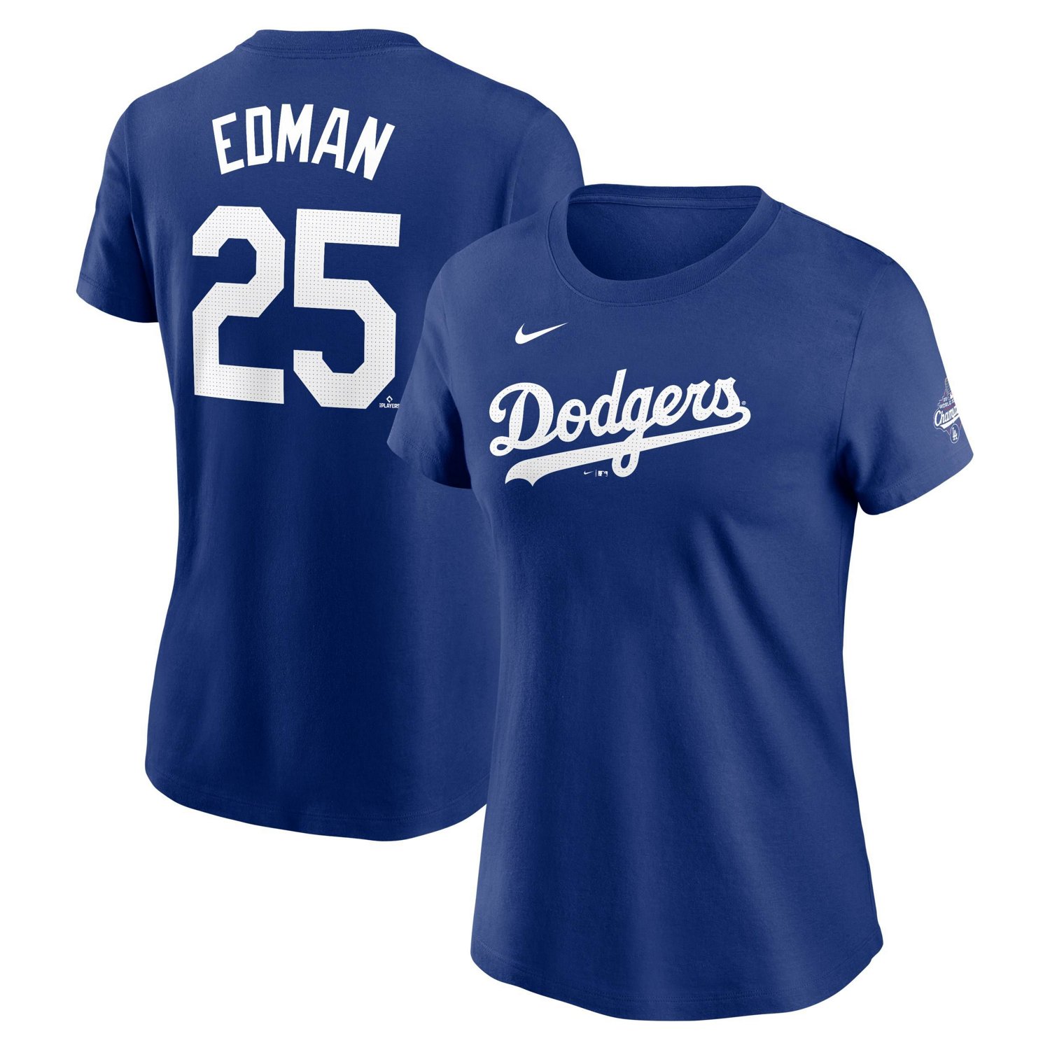 Nike Tommy Edman Los Angeles Dodgers 2025 World Series Champions Name  Number T-Shirt - view number 1