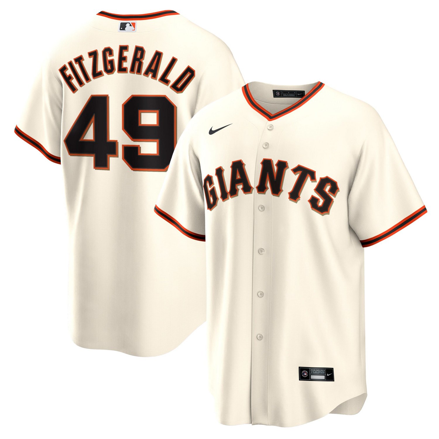 Nike Tyler Fitzgerald San Francisco Giants Home Replica Jersey - view number 1